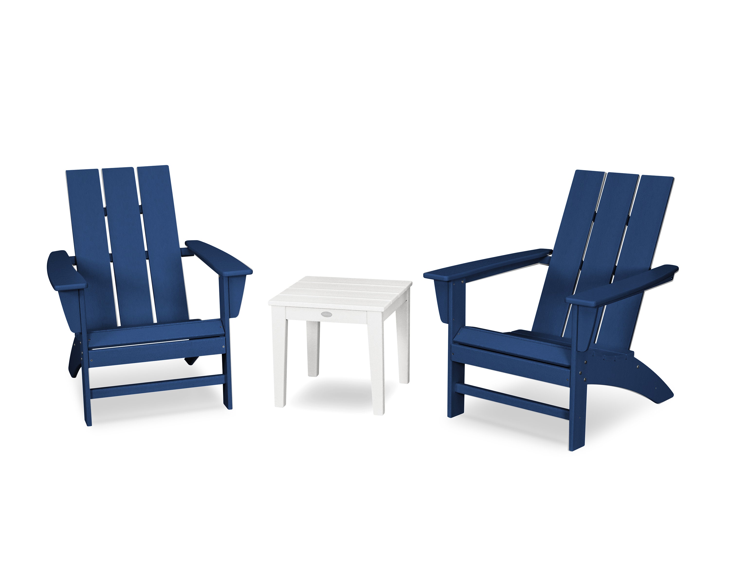 Modern Adirondack 3-Piece Set in Navy / White