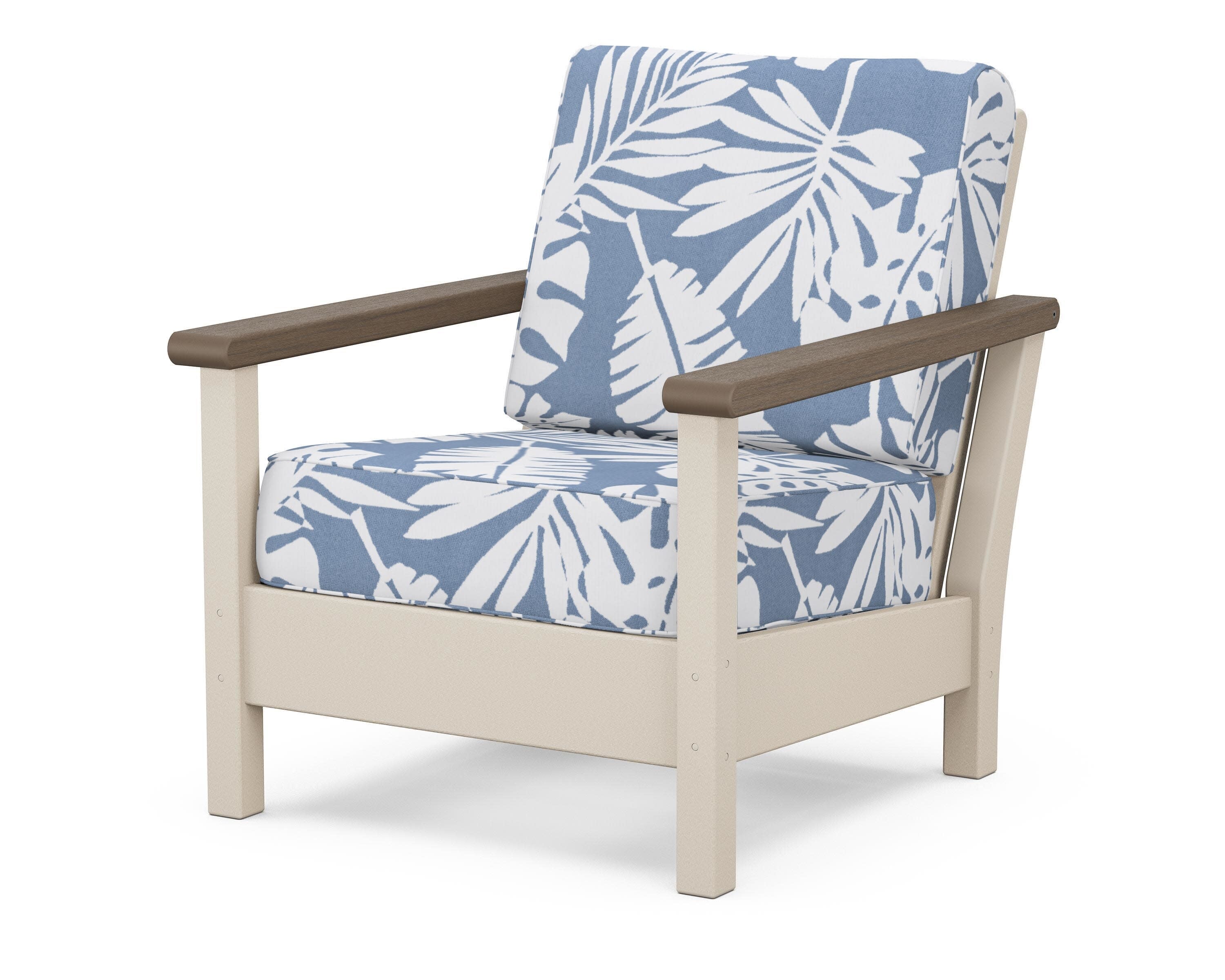 Harbour Deep Seating Chair in Sand / Kona / Leaf Sky Blue