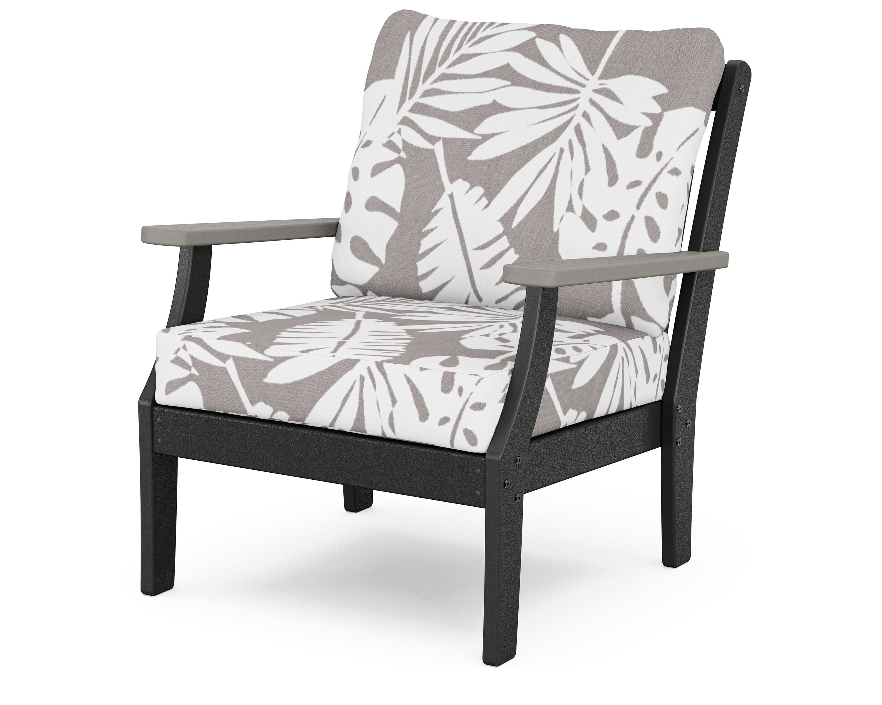 Braxton Deep Seating Chair in Black / Driftwood / Leaf Grey Mist