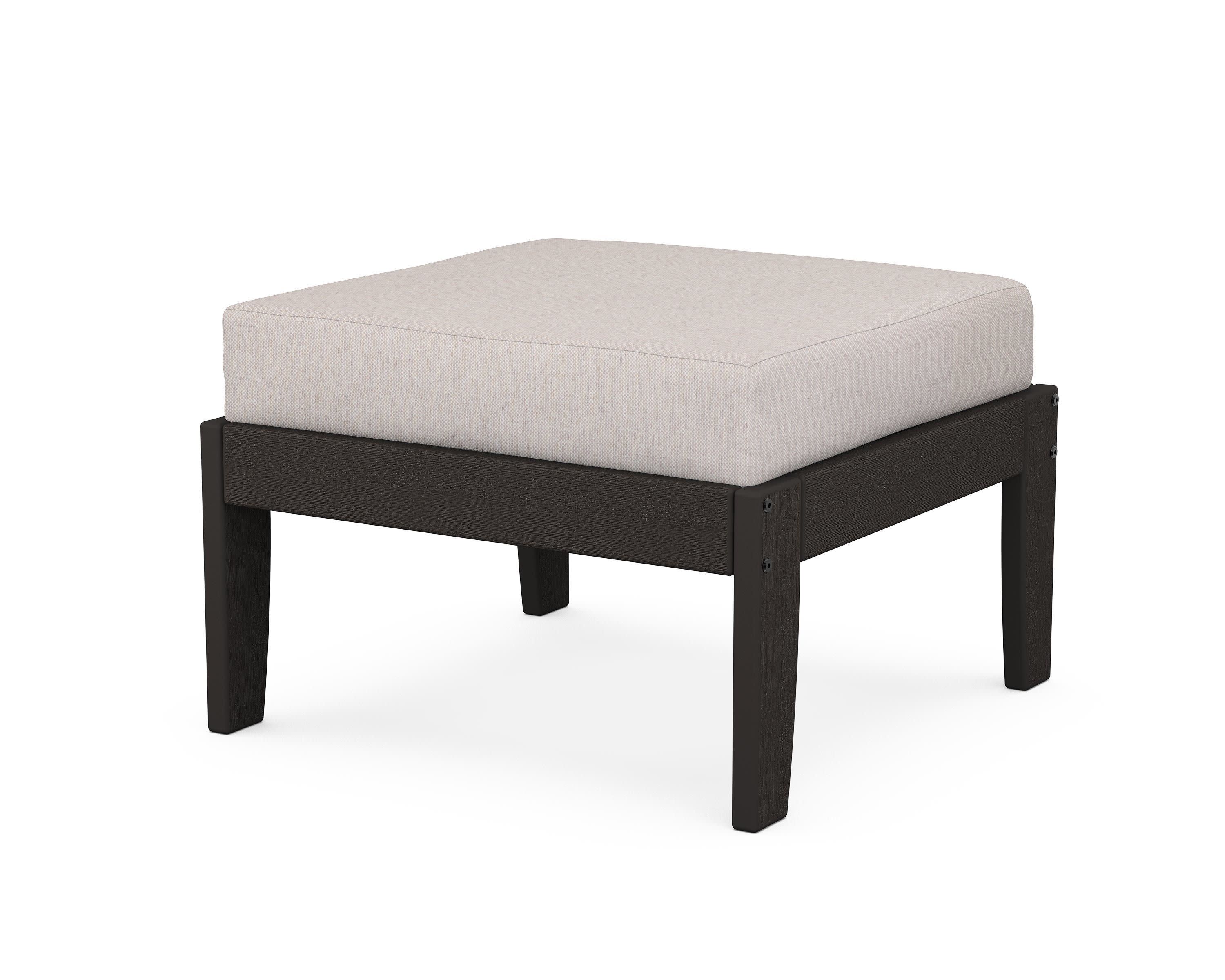 Modular Ottoman - Classic in Vintage Coffee / Dune Burlap