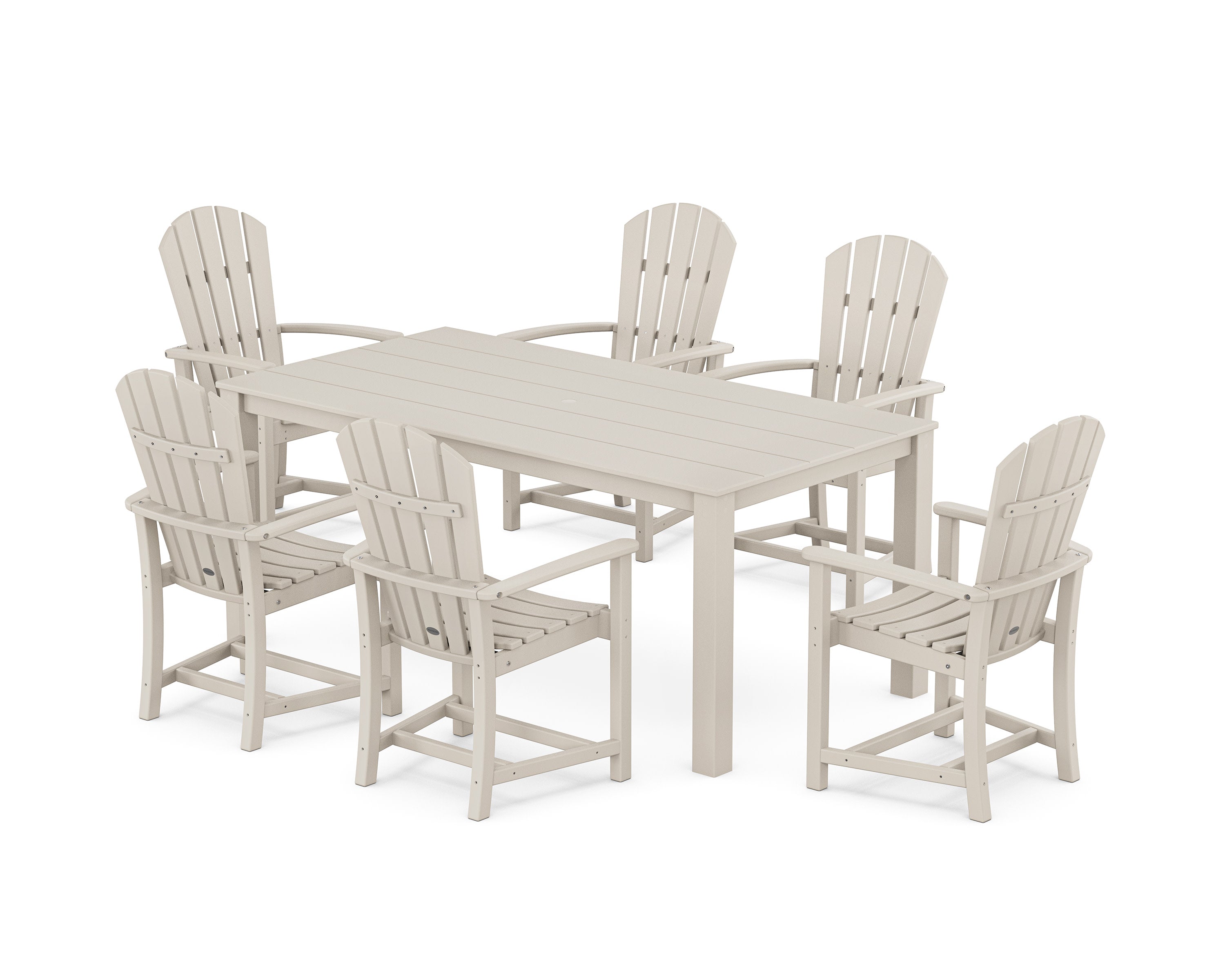 Palm Coast 7-Piece Parsons Dining Set in Sand