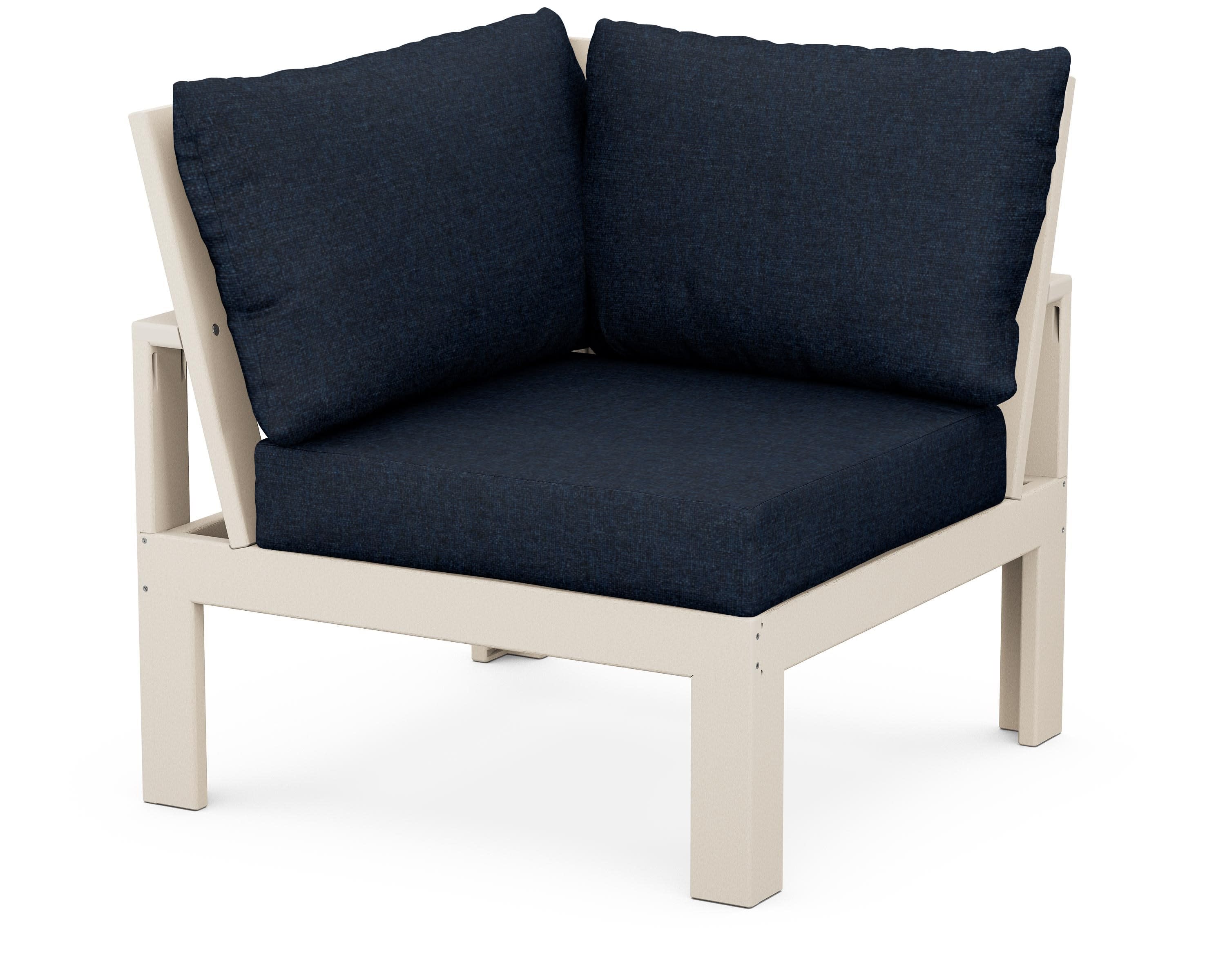 Modular Corner Chair in Sand / Marine Indigo