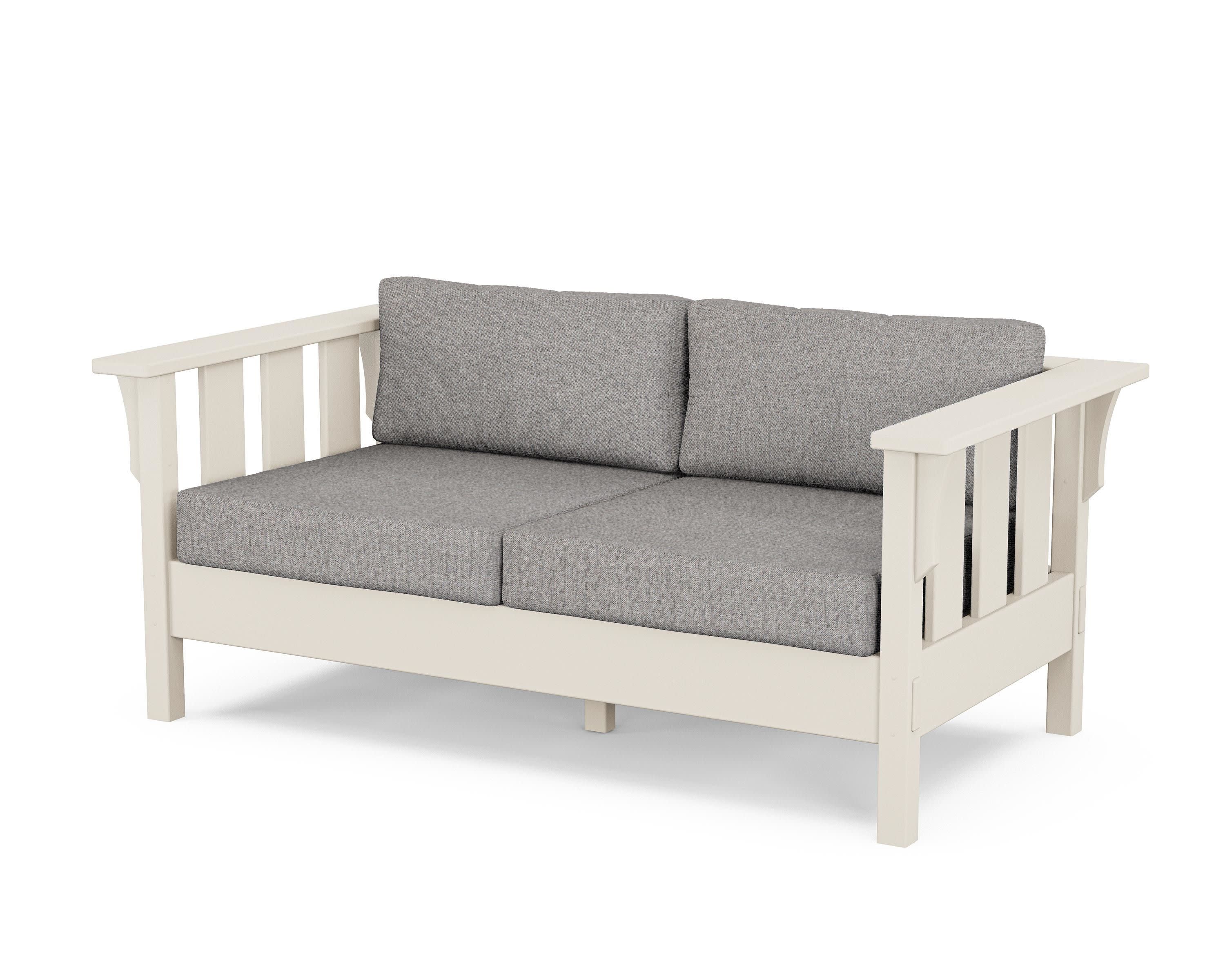 Acadia Deep Seating Loveseat in Sand / Grey Mist
