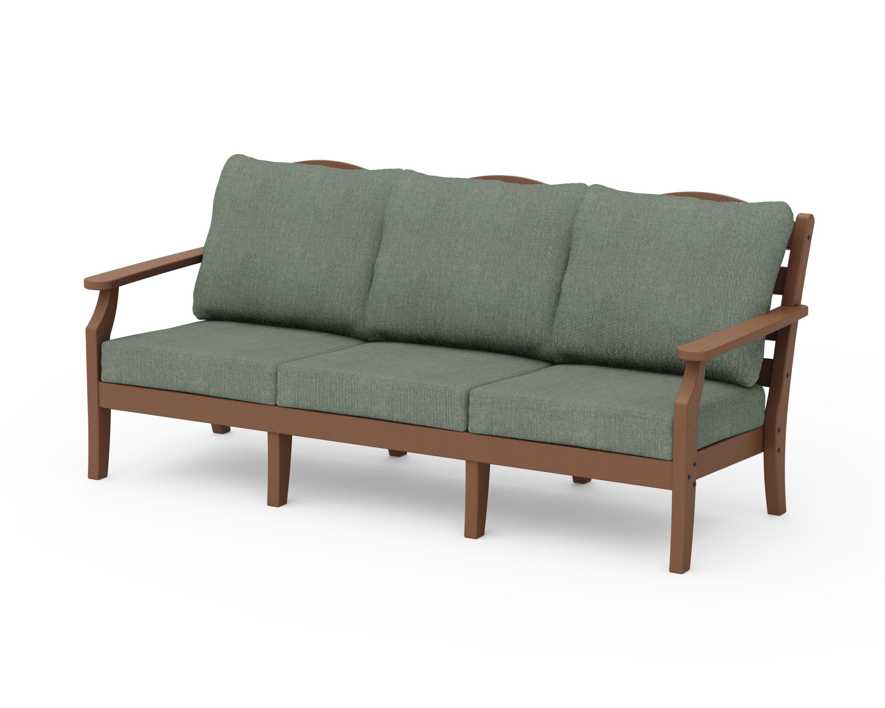 Savannah Deep Seating Sofa in Teak / Cast Sage