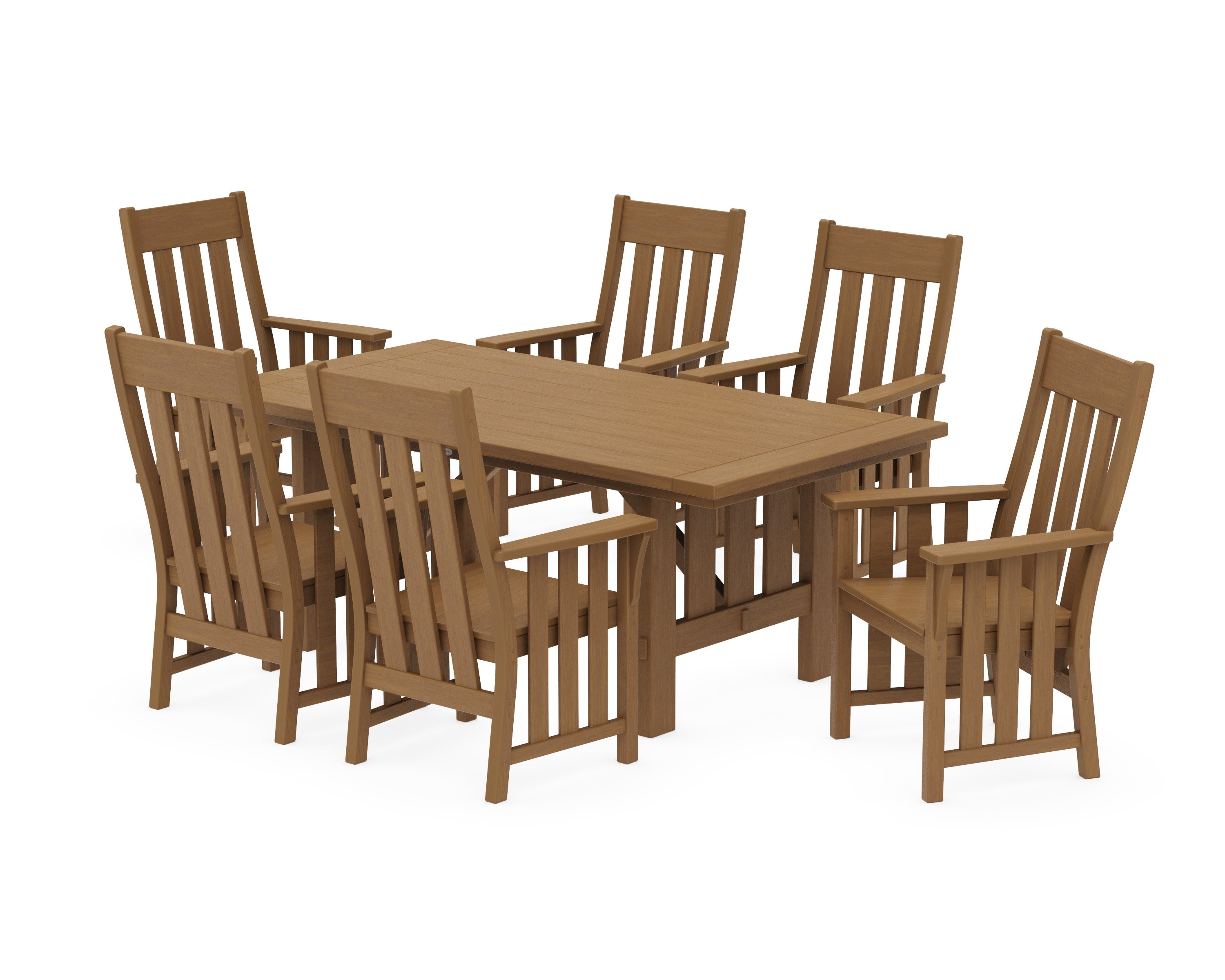 Acadia Arm Chair 7-Piece Dining Set in Natural