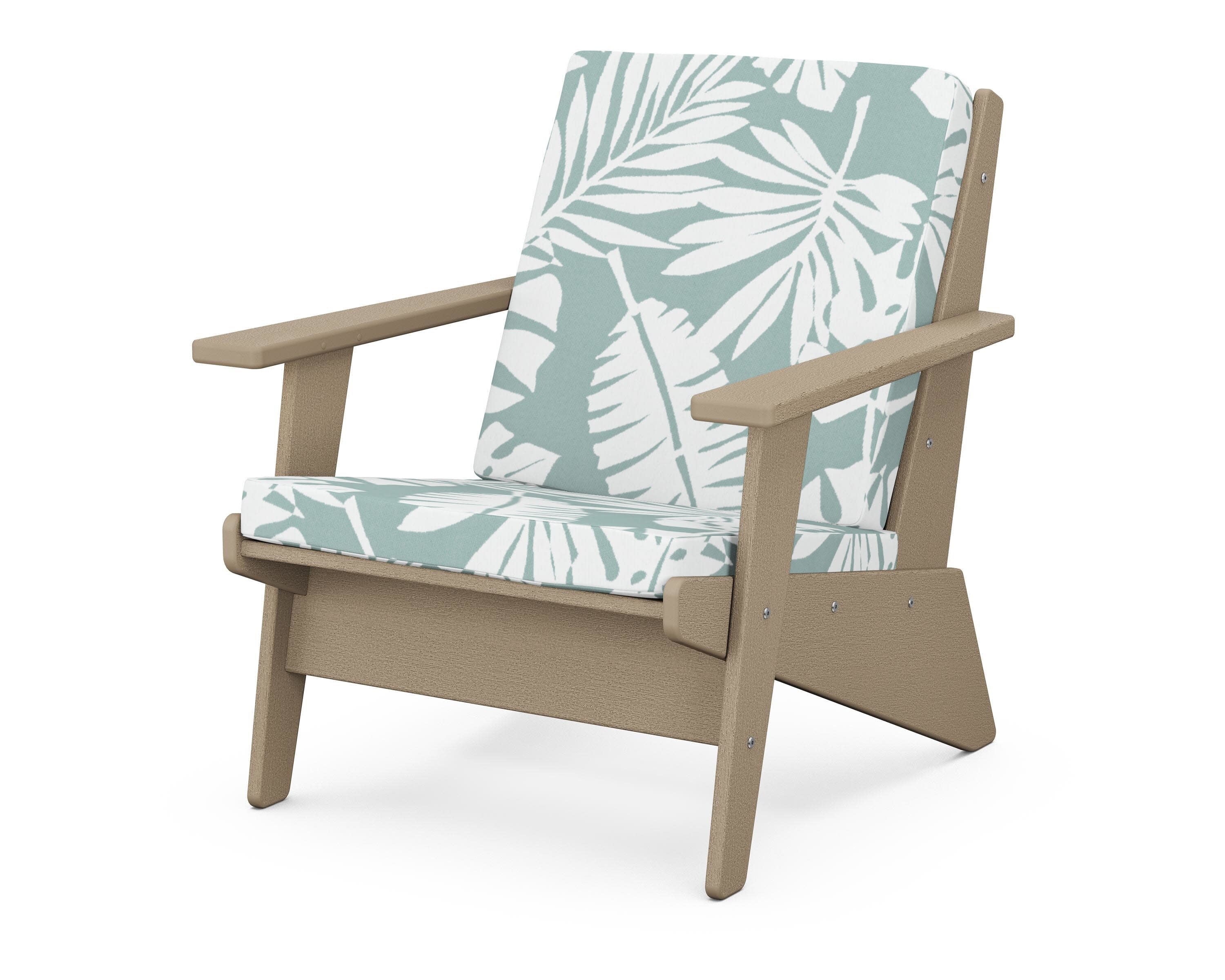 Riviera Modern Lounge Chair in Vintage Sahara / Leaf Glacier Spa