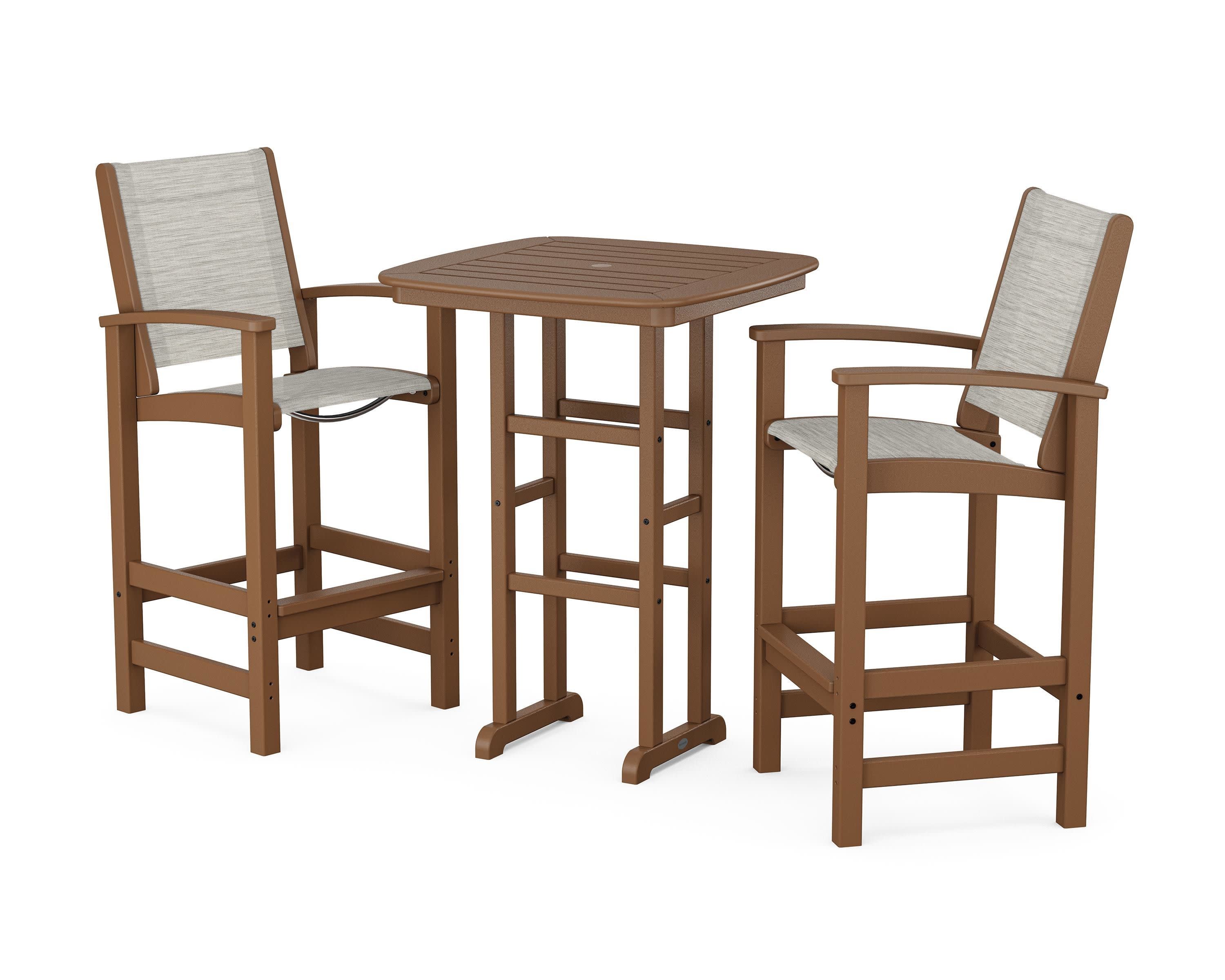 Coastal 3-Piece Bar Set in Teak / Birch Sling