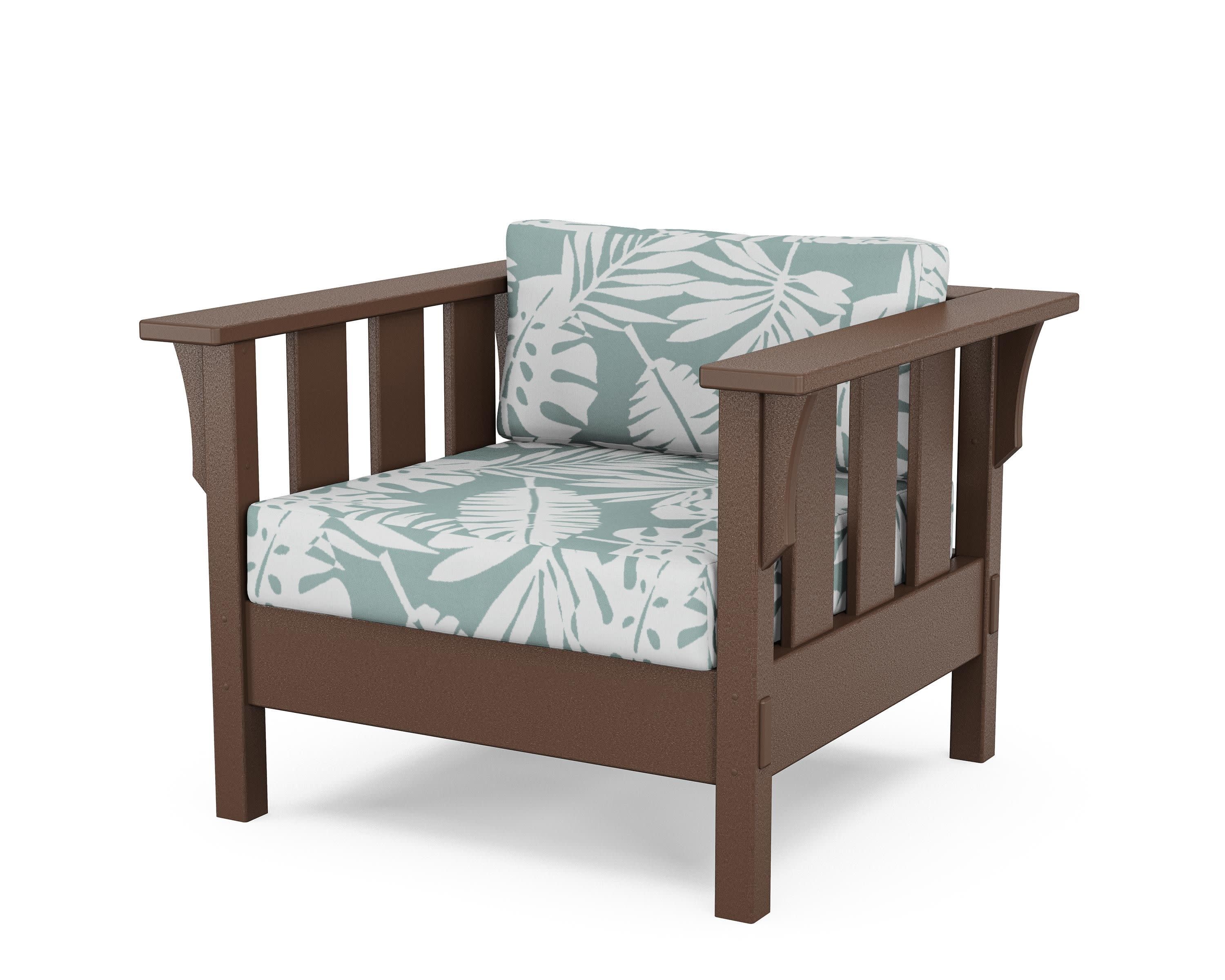 Acadia Deep Seating Chair in Mahogany / Leaf Glacier Spa