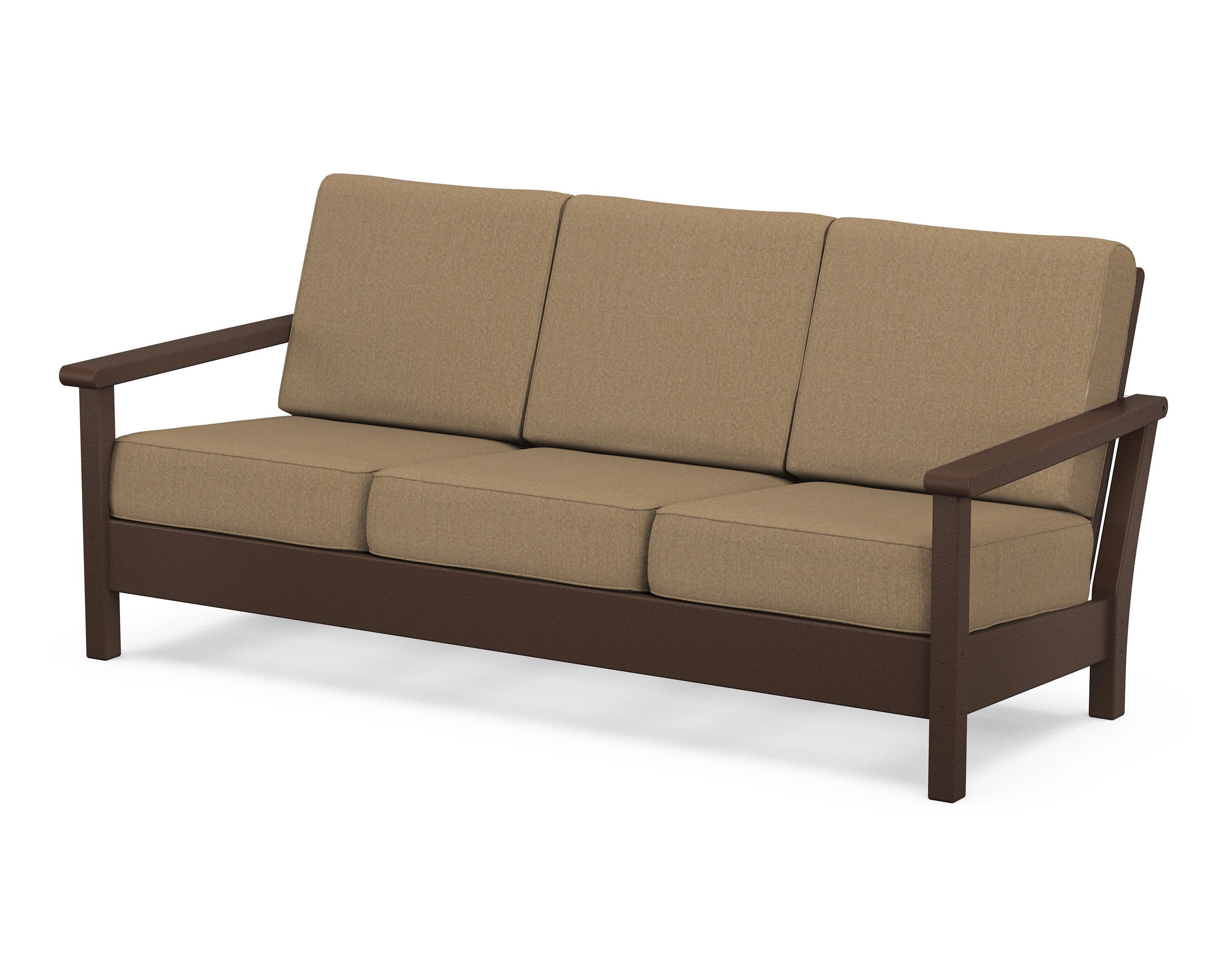 Harbour Deep Seating Sofa in Mahogany / Sesame