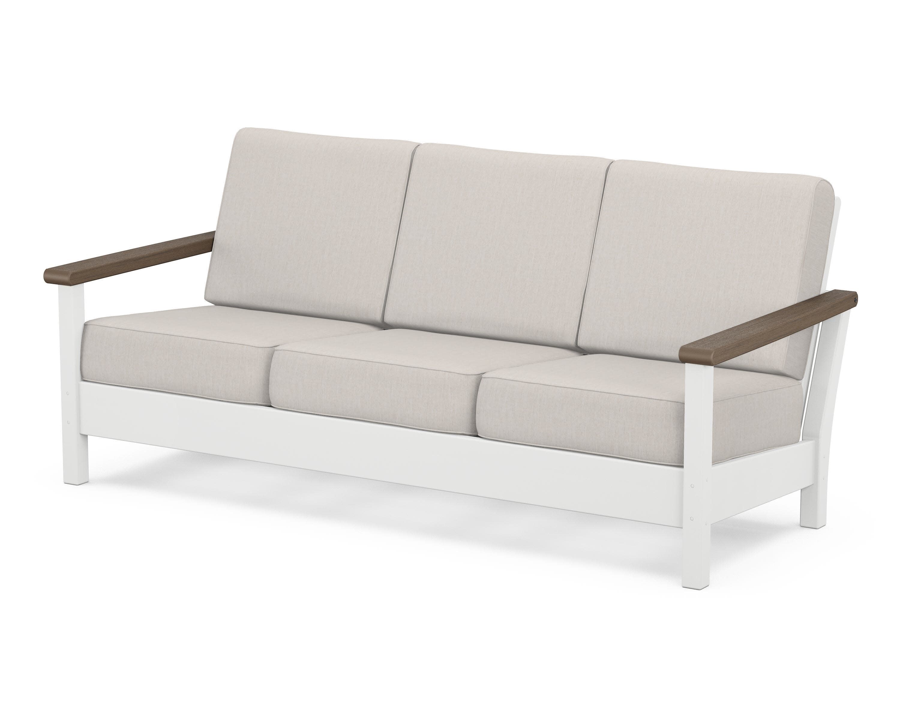 Harbour Deep Seating Sofa in White / Kona / Cast Ash
