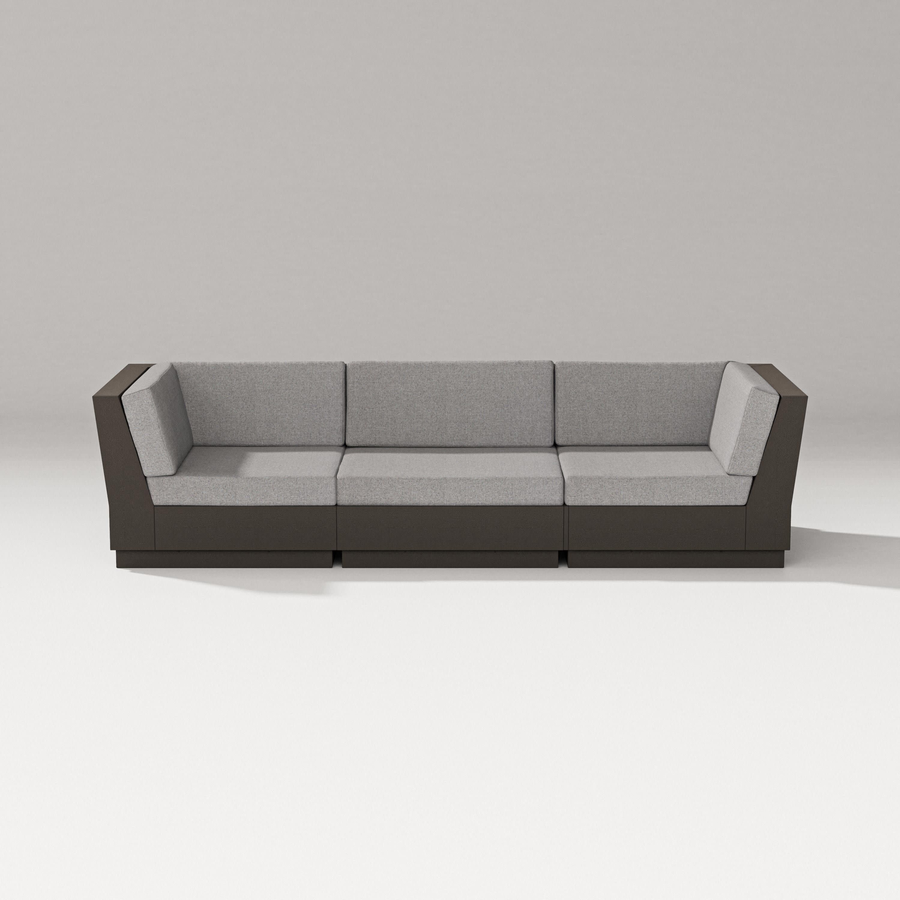 Elevate Sofa Sectional in Vintage Coffee / Grey Mist
