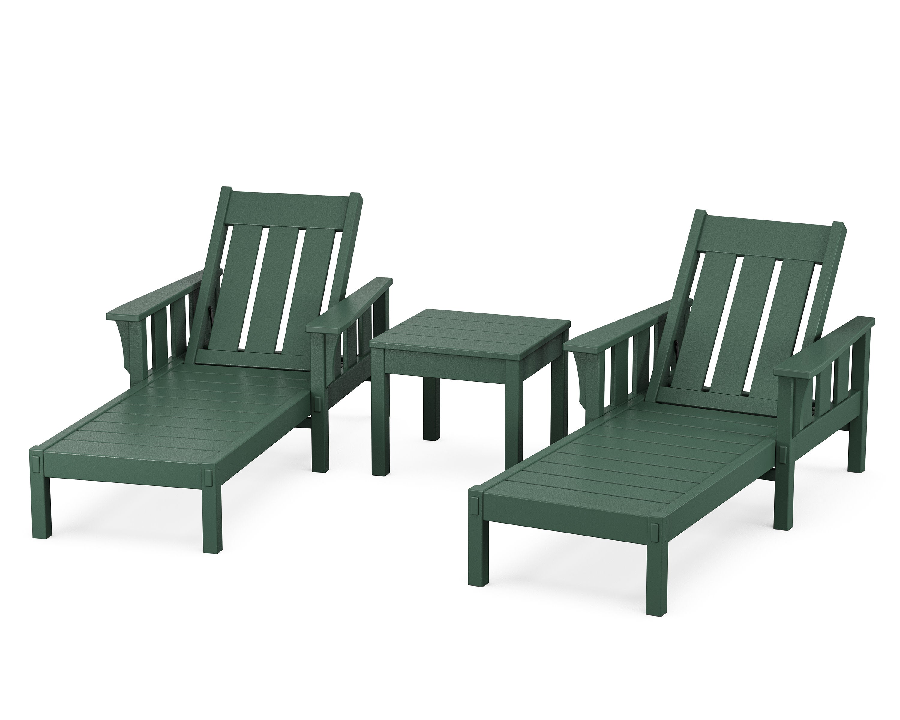 Acadia 3-Piece Chaise Set in Green