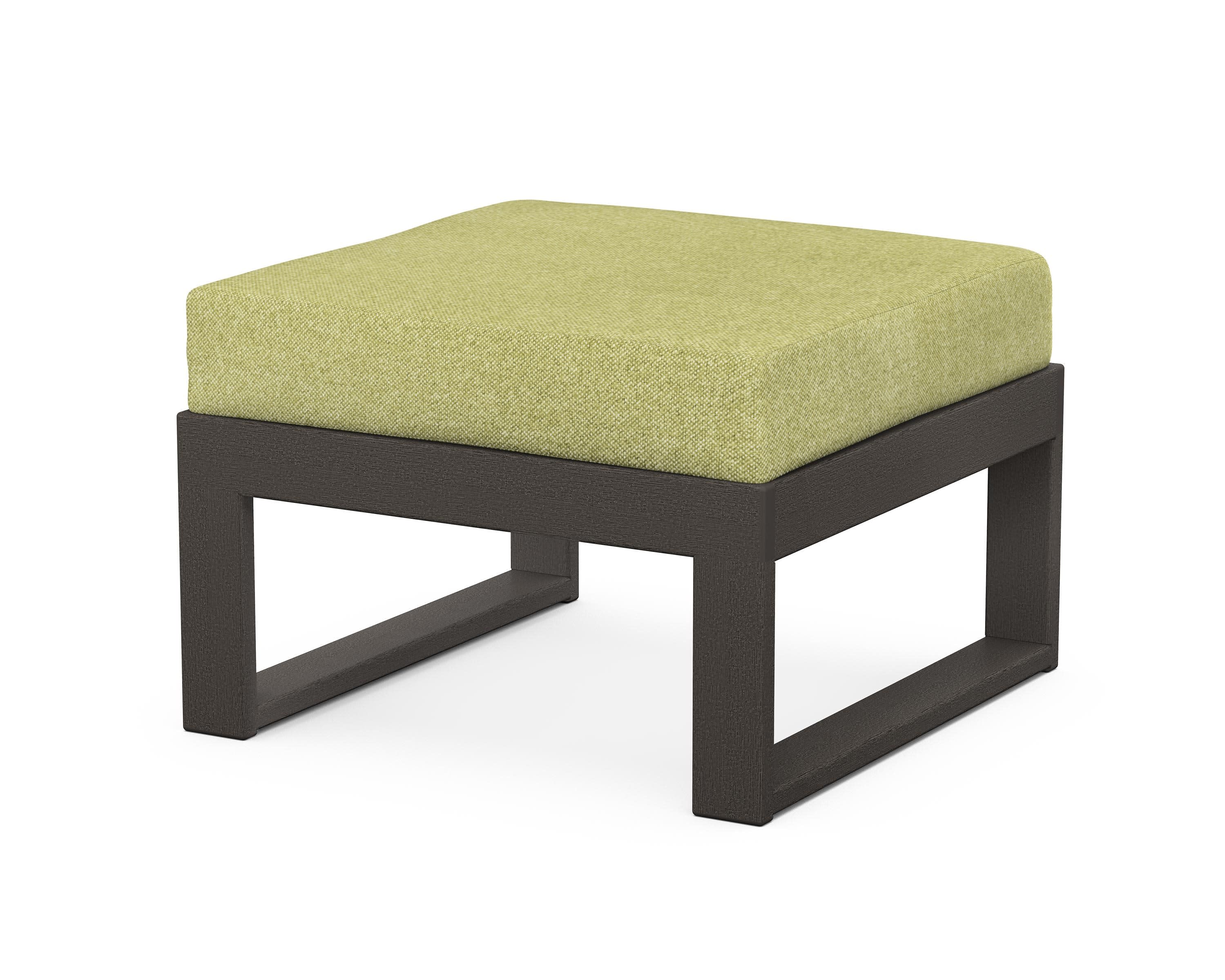 Modular Ottoman - Modern in Vintage Coffee / Chartreuse Boucle