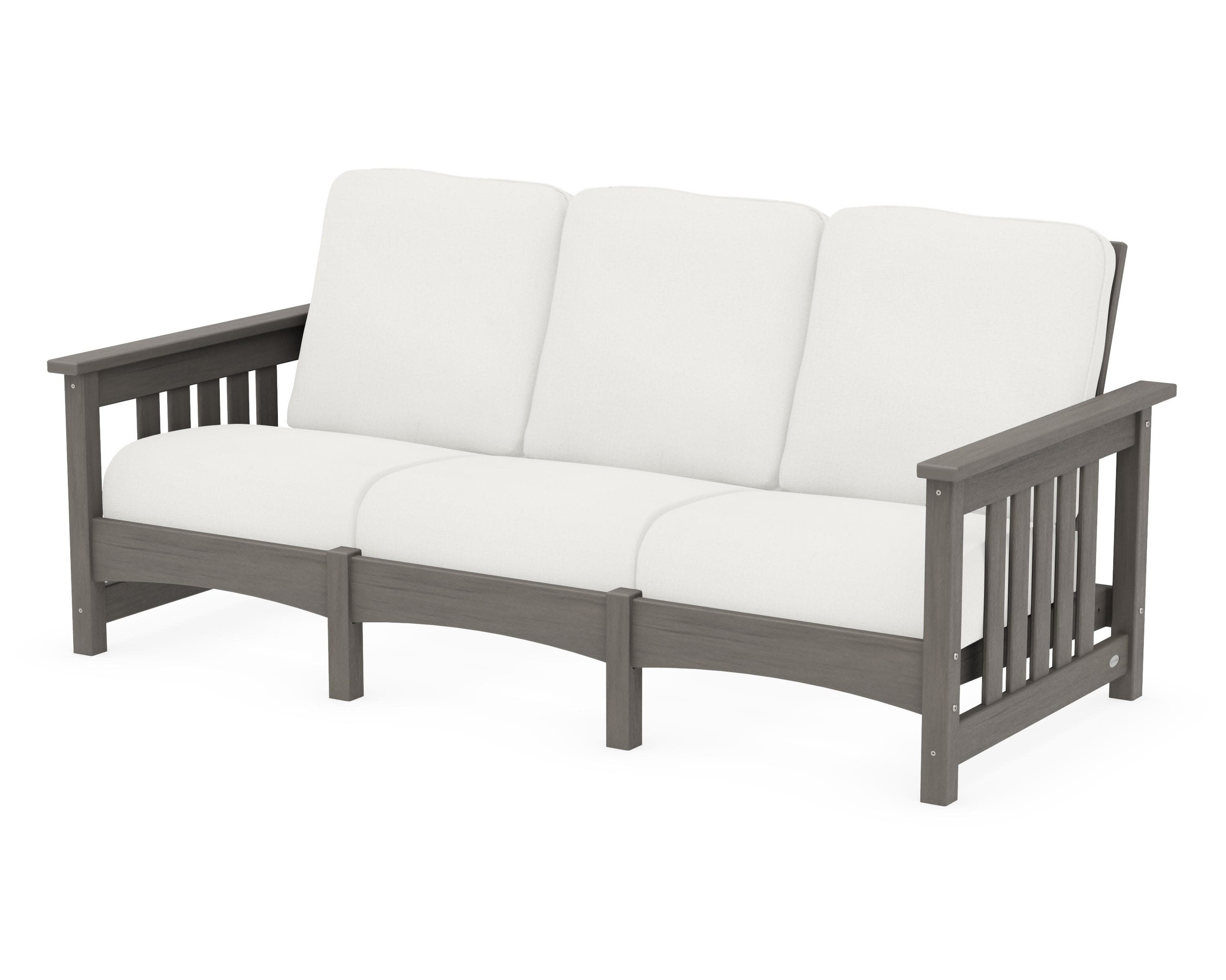 Club Mission Sofa in Driftwood / Natural Linen