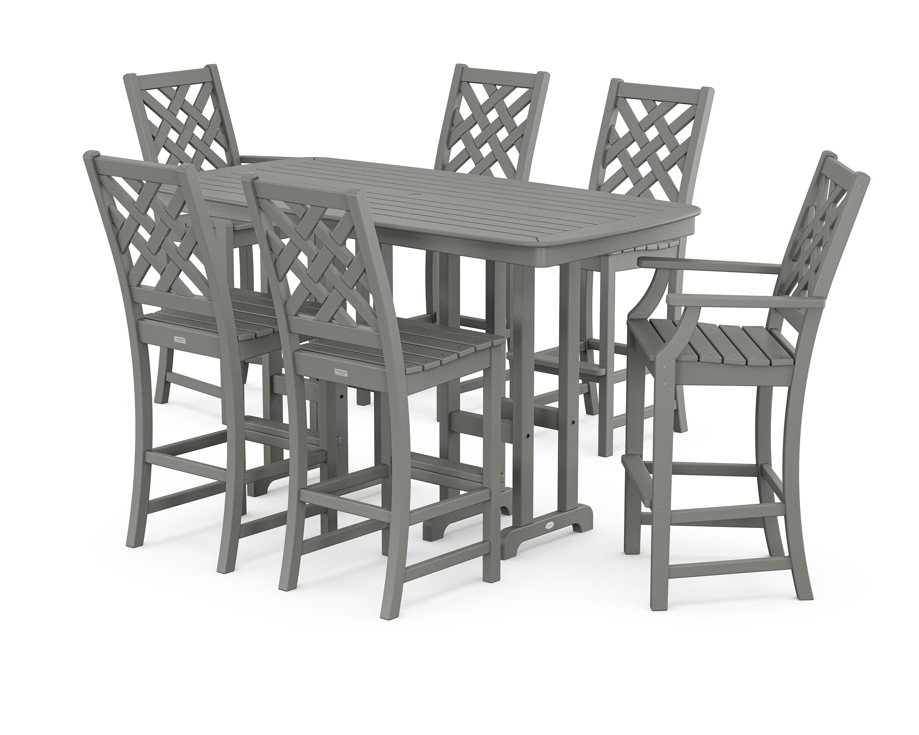 Wovendale 7-Piece Bar Set in Slate Grey