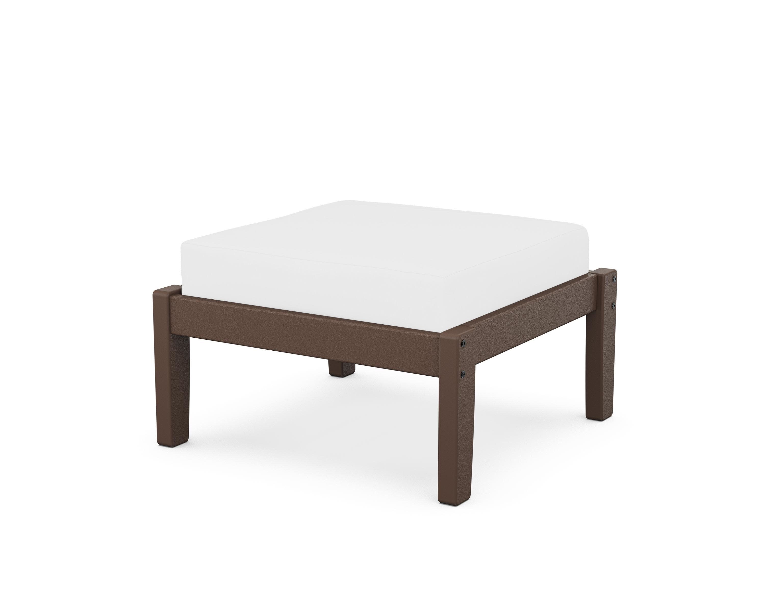 Deep Seating Ottoman in Mahogany / Natural