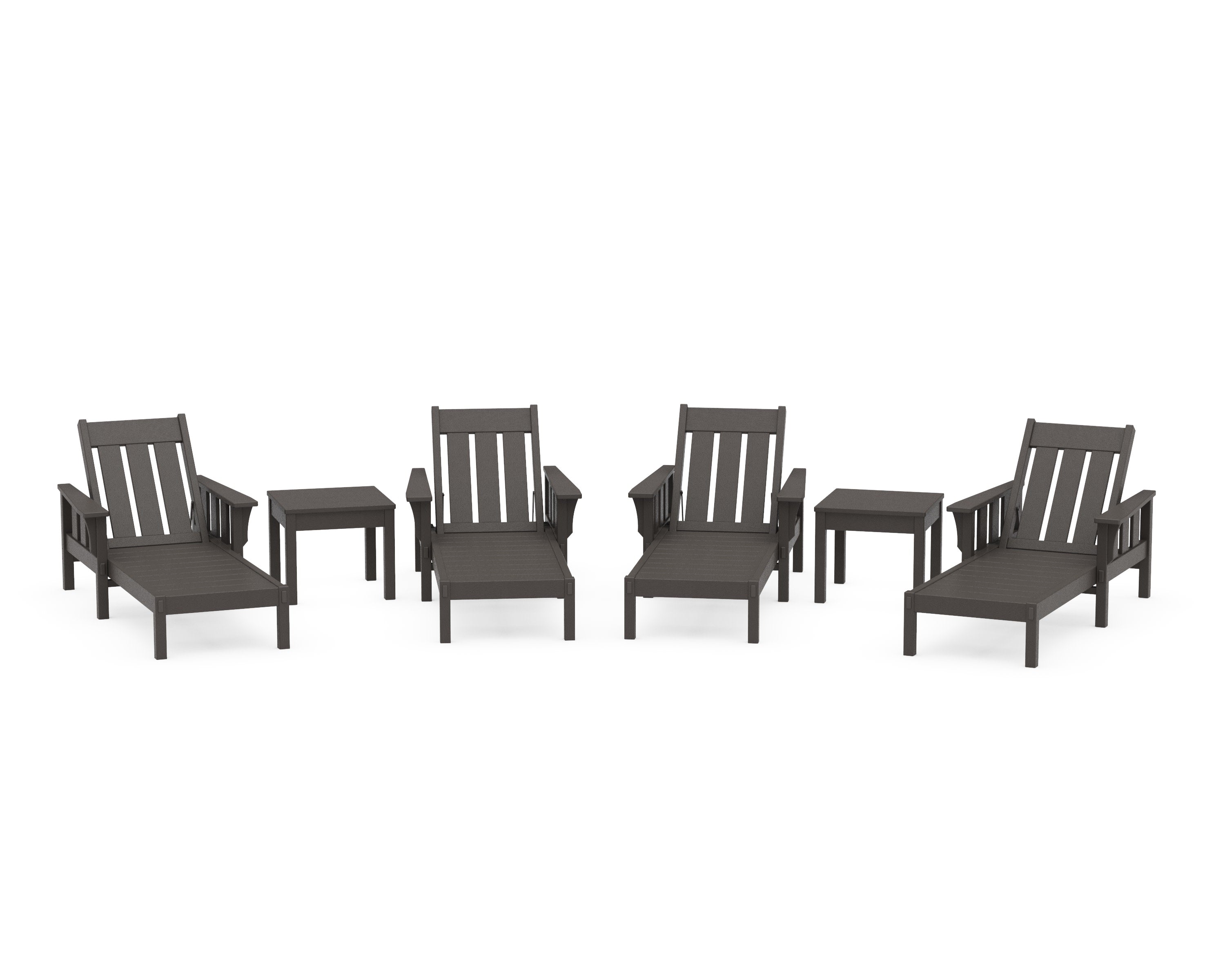 Acadia 6-Piece Chaise Set in Vintage Coffee