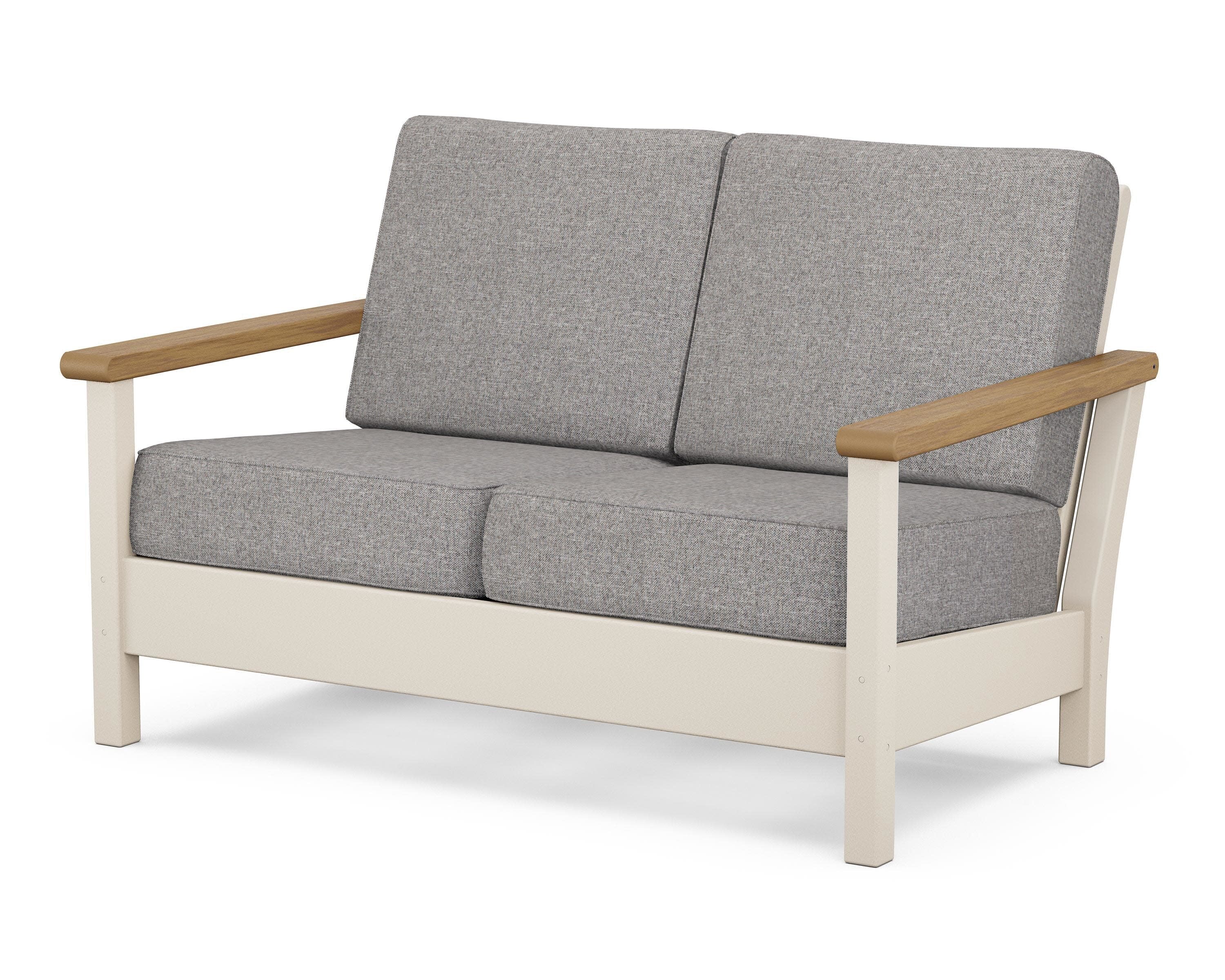 Harbour Deep Seating Loveseat in Sand / Natural / Grey Mist