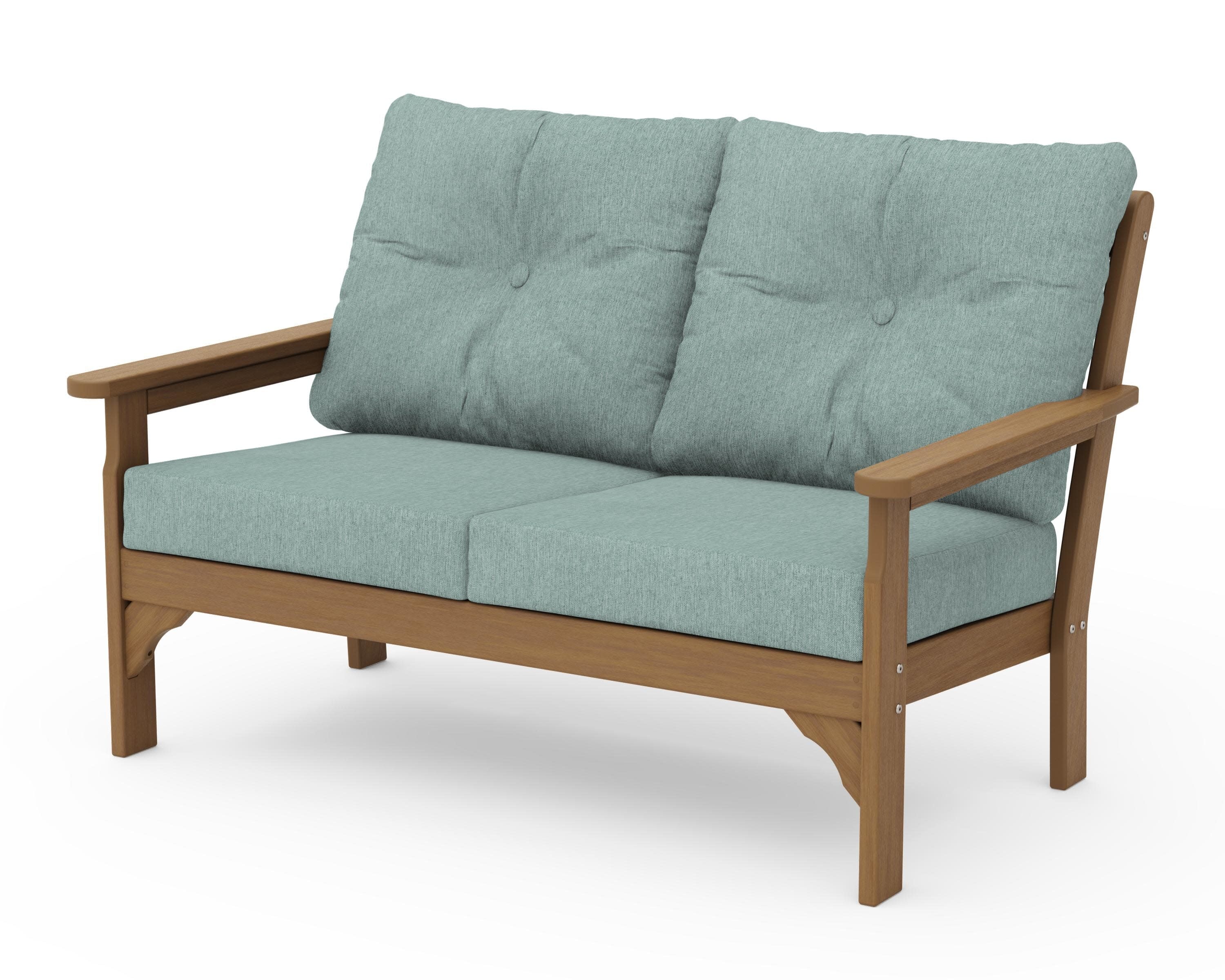 Vineyard Deep Seating Loveseat in Natural / Glacier Spa