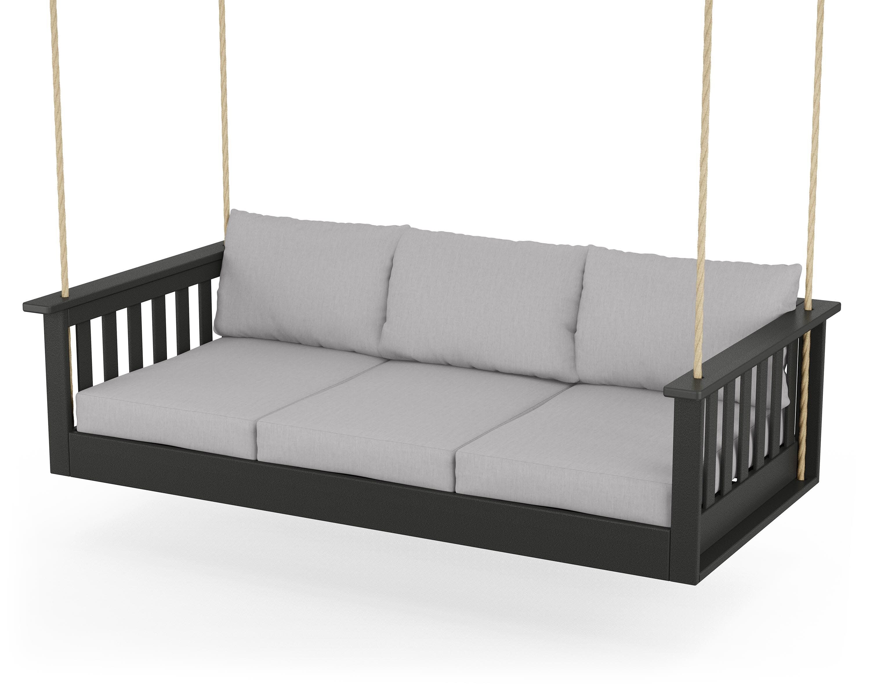 Vineyard Daybed Swing in Black / Granite