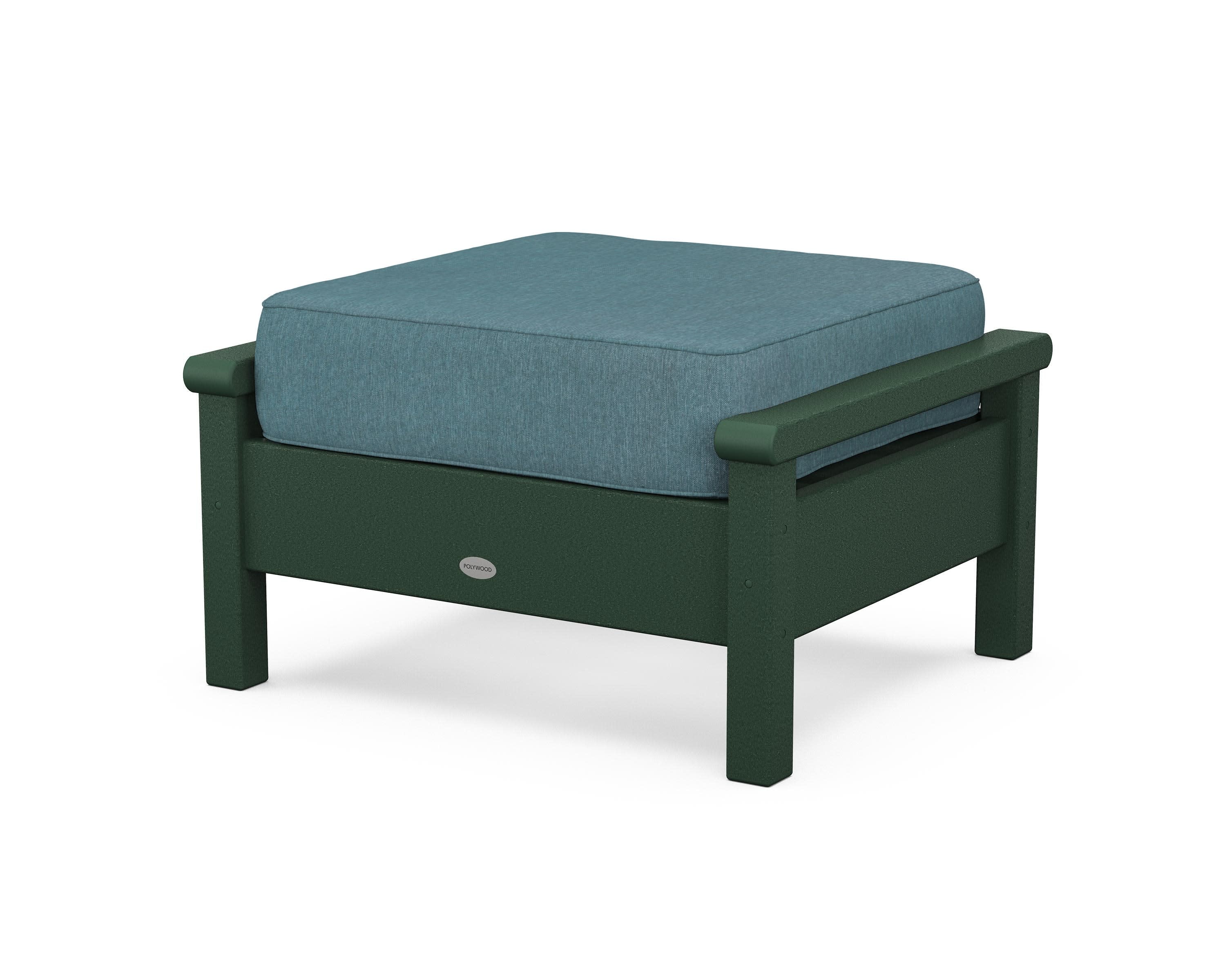 Harbour Deep Seating Ottoman in Green / Ocean Teal