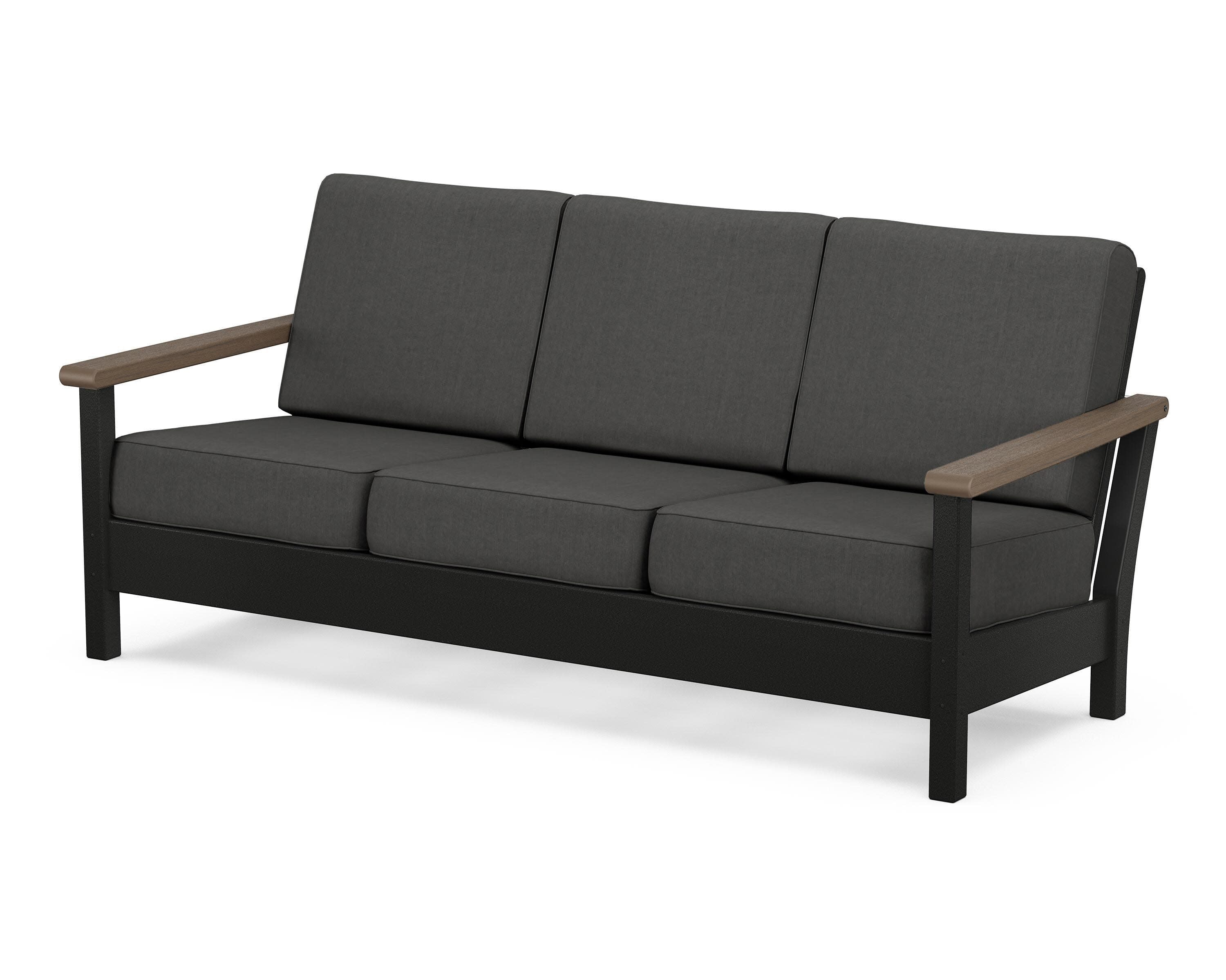 Harbour Deep Seating Sofa in Black / Kona / Spectrum Carbon