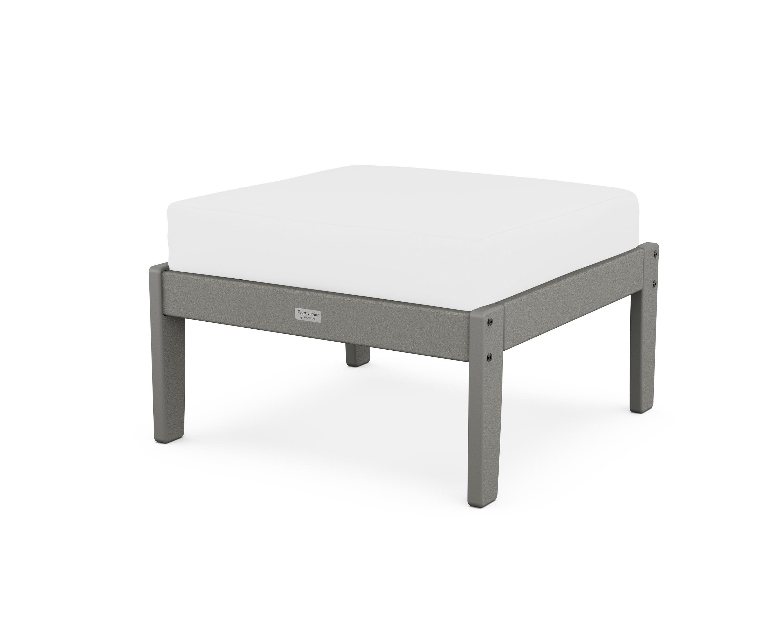 Cottage Deep Seating Ottoman in Slate Grey / Natural
