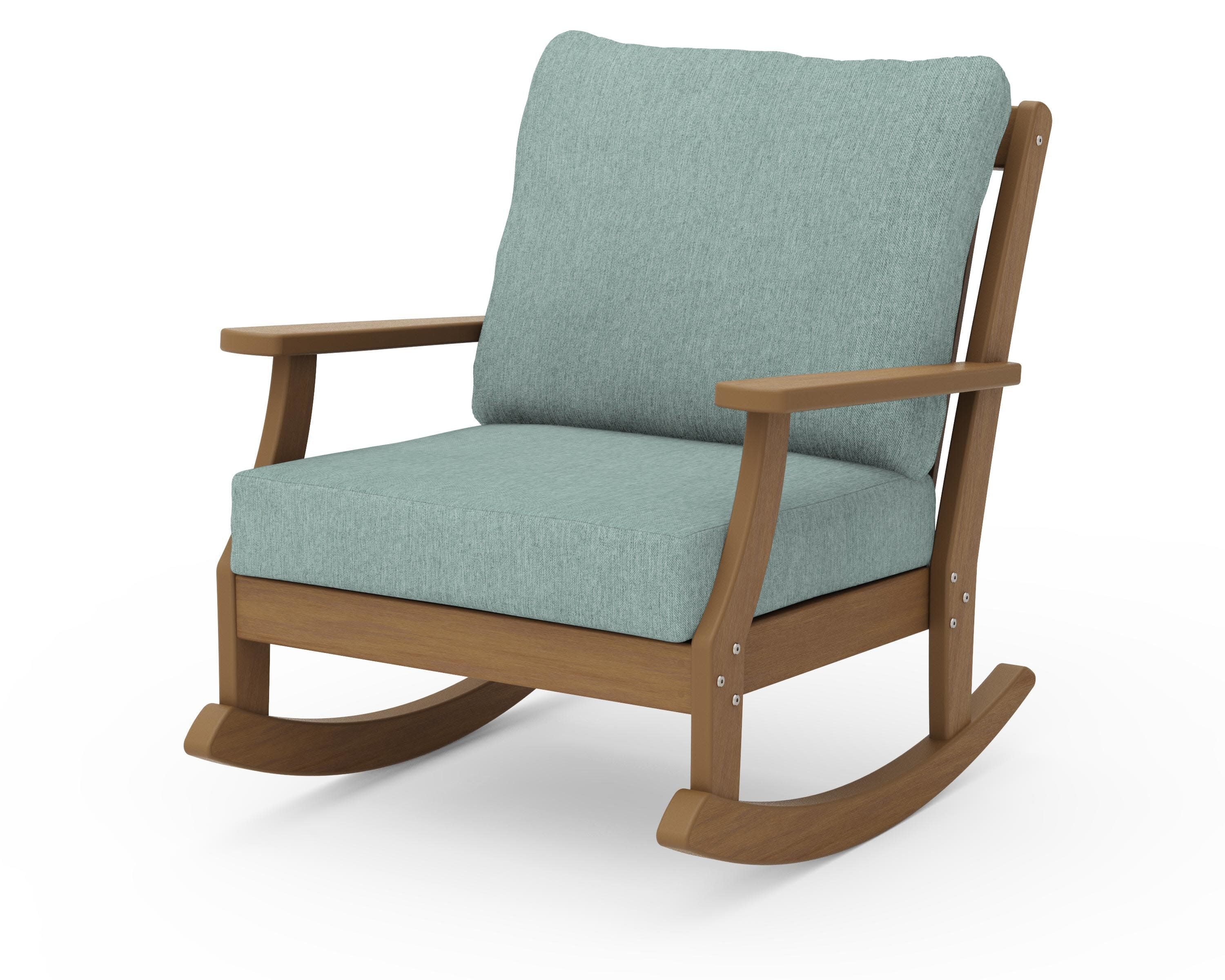 Braxton Deep Seating Rocking Chair in Natural / Glacier Spa