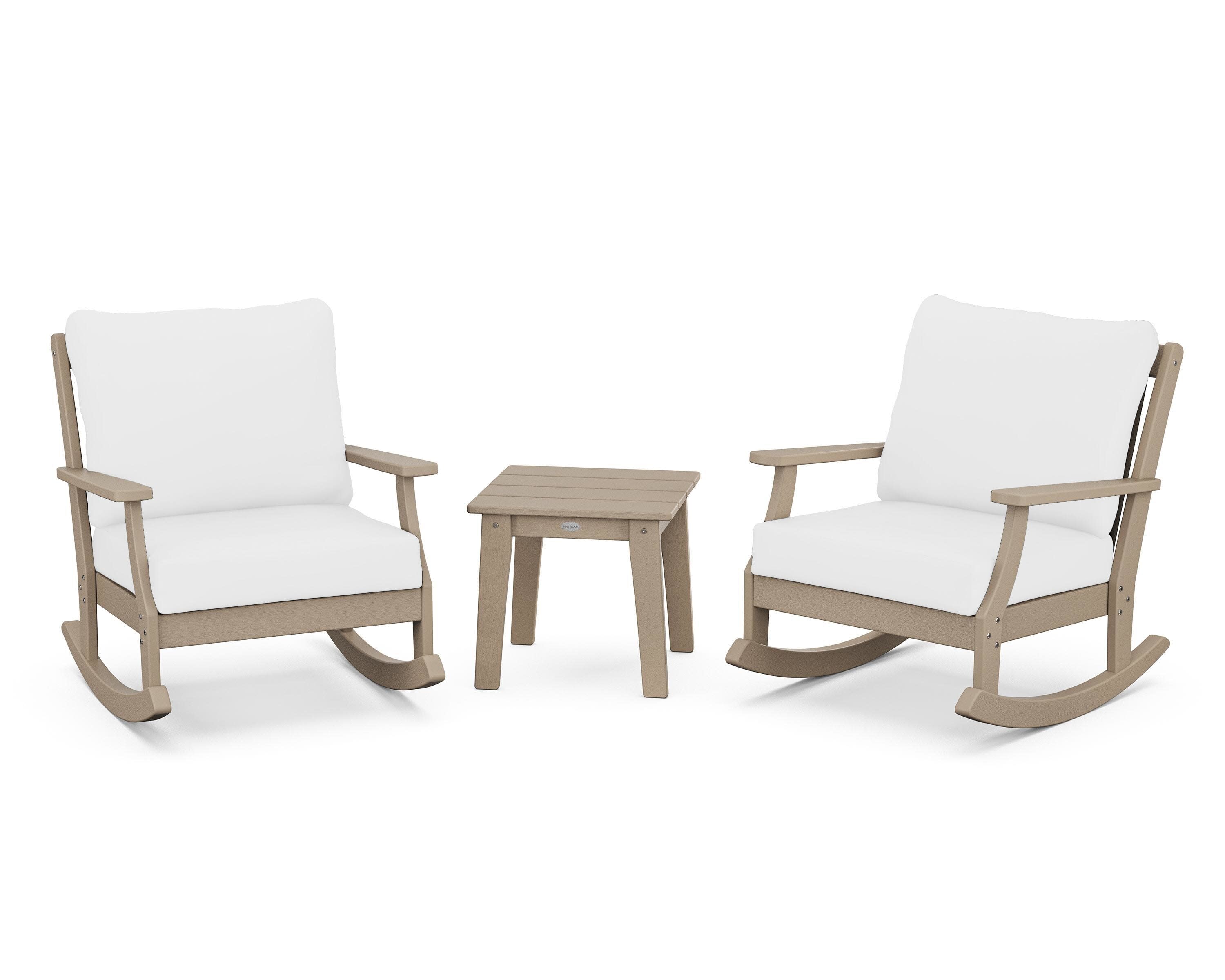 Braxton 3-Piece Deep Seating Rocker Set in Vintage Sahara / Natural