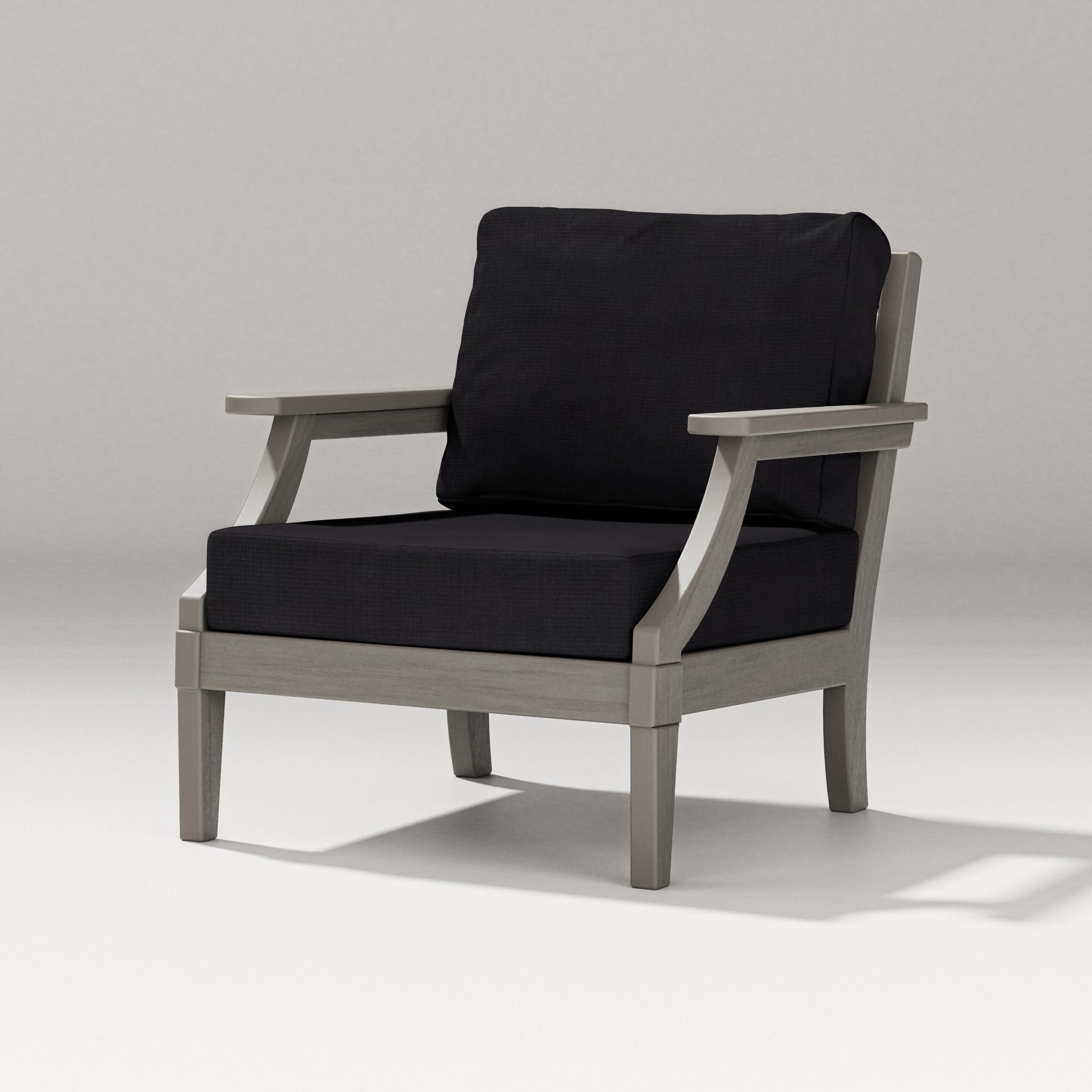 Estate Lounge Chair in Driftwood / Midnight Linen
