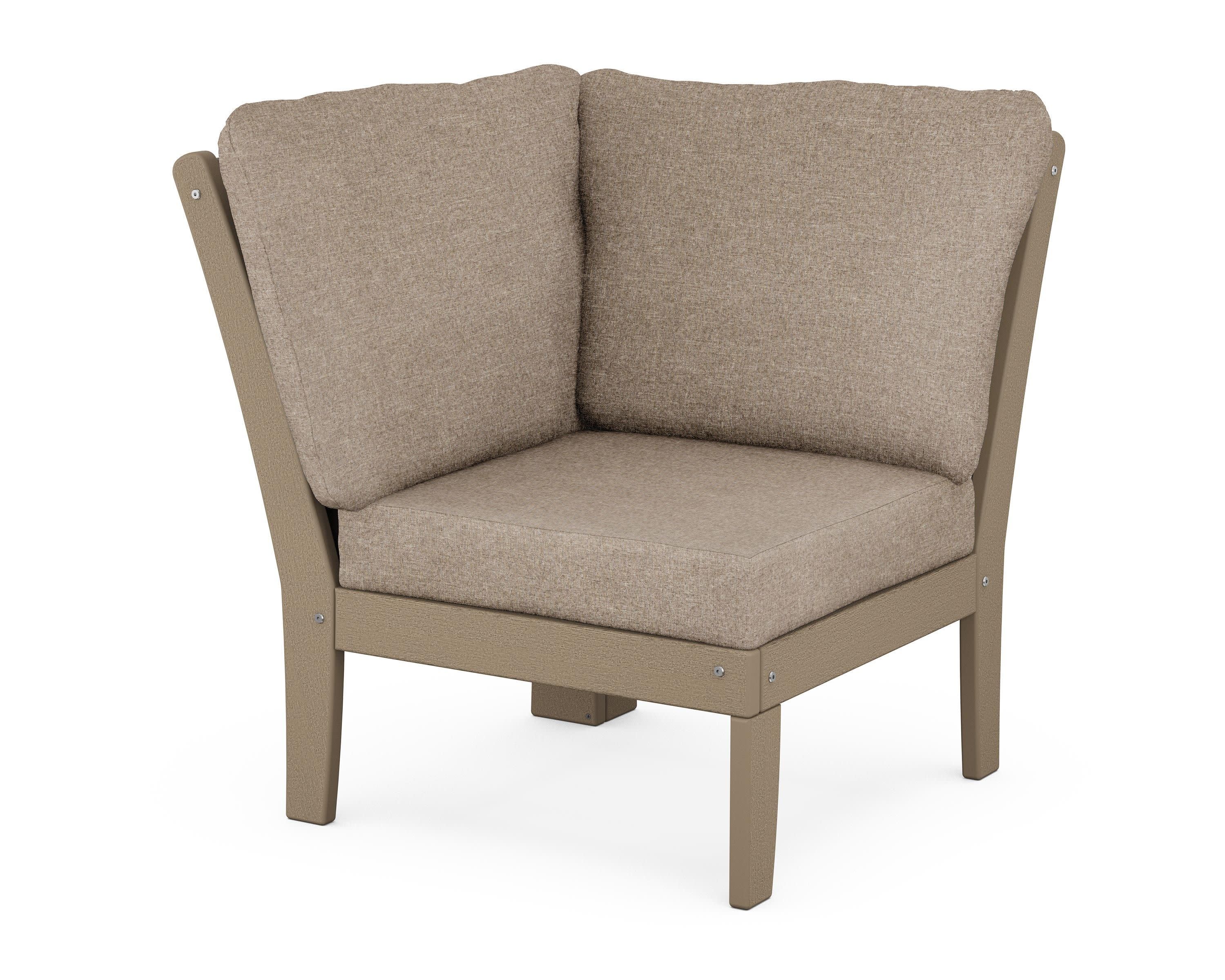Braxton Modular Corner Chair in Vintage Sahara / Spiced Burlap