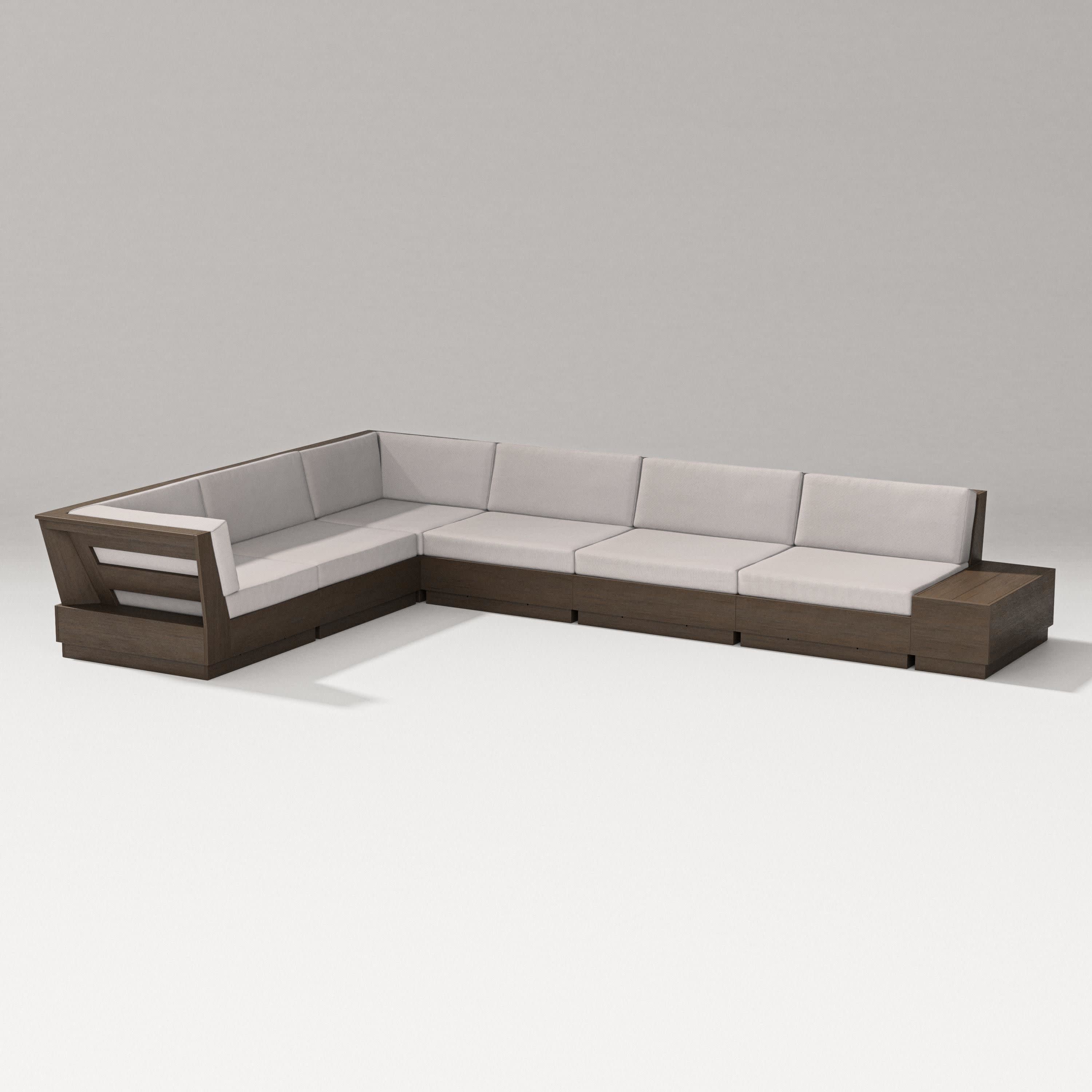 Elevate 7-Piece Corner Sectional in Kona / Dune Burlap