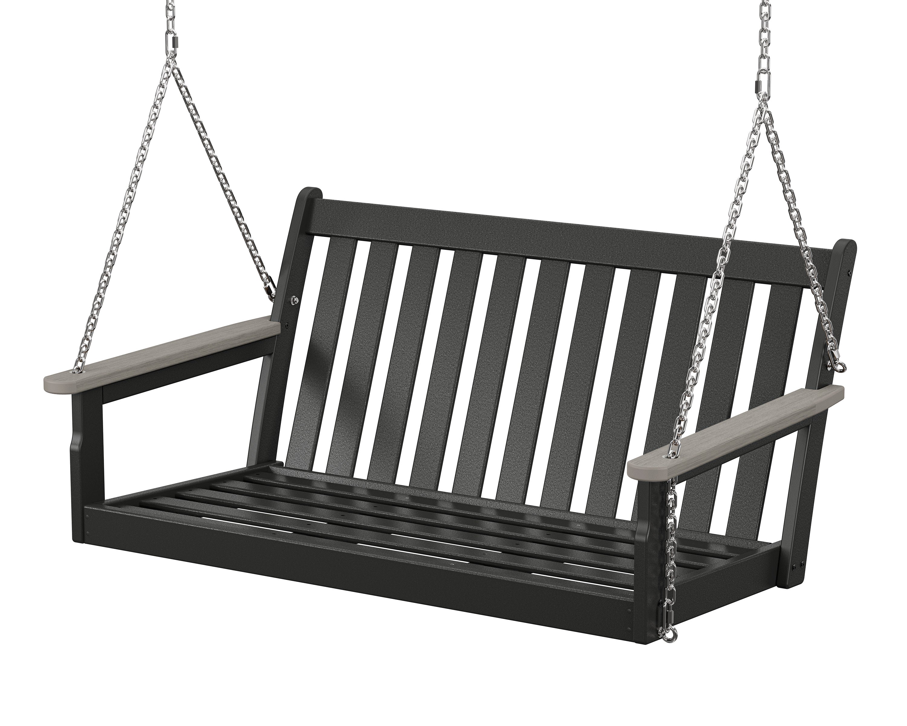 Vineyard Deep Seating Swing Frame in Black / Driftwood