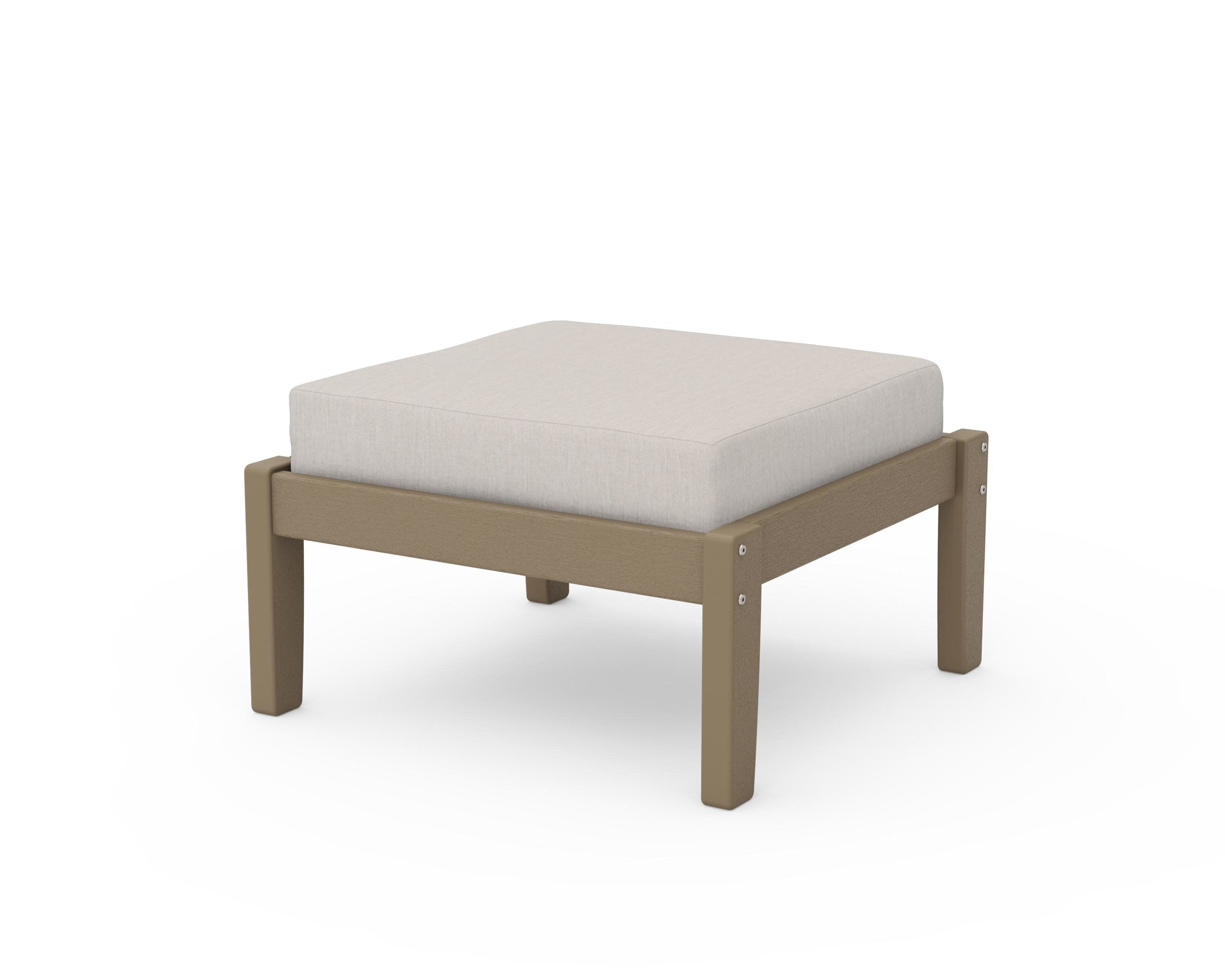 Deep Seating Ottoman in Vintage Sahara / Cast Ash