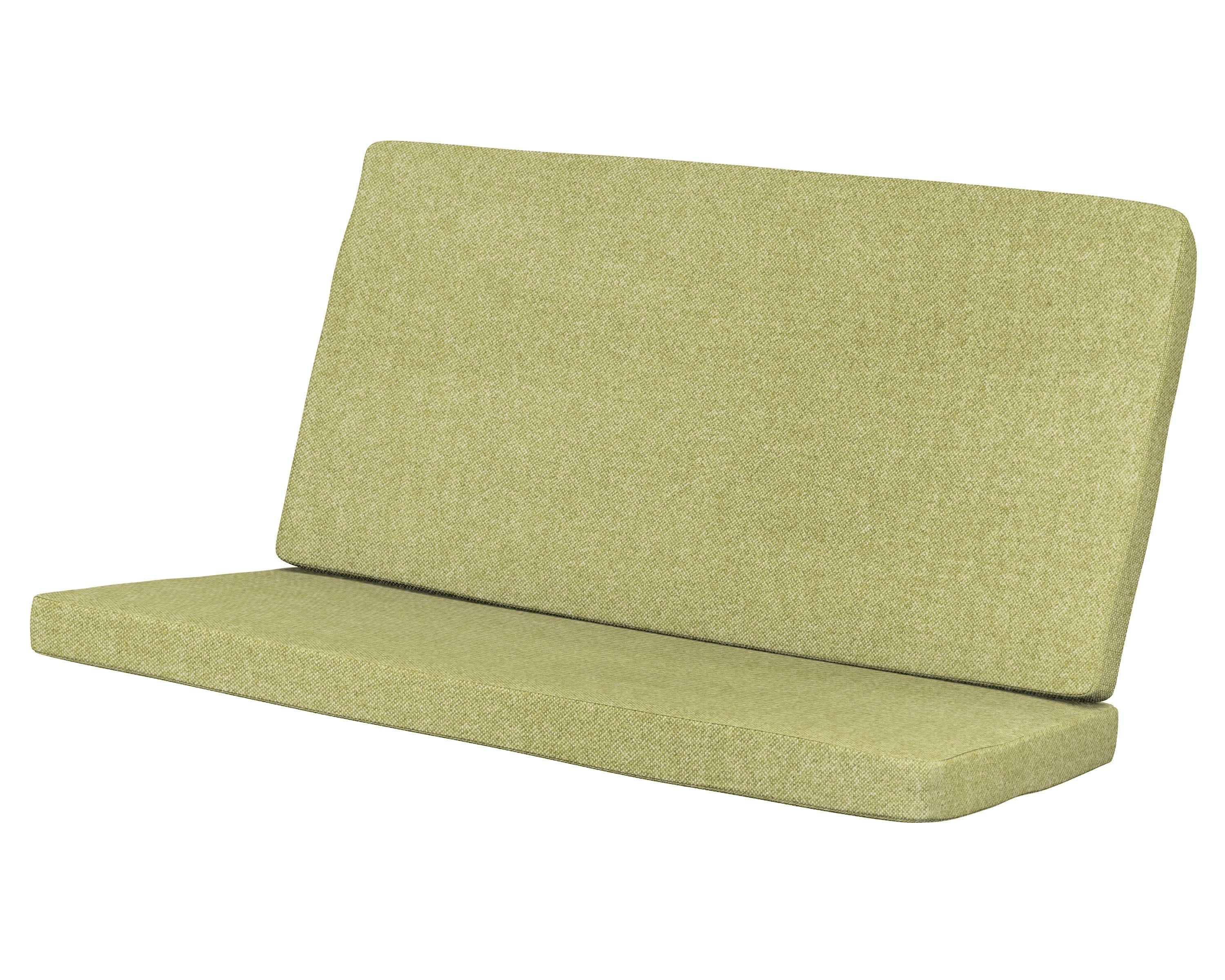 Modern Loveseat Cushion in Chartreuse Boucle
