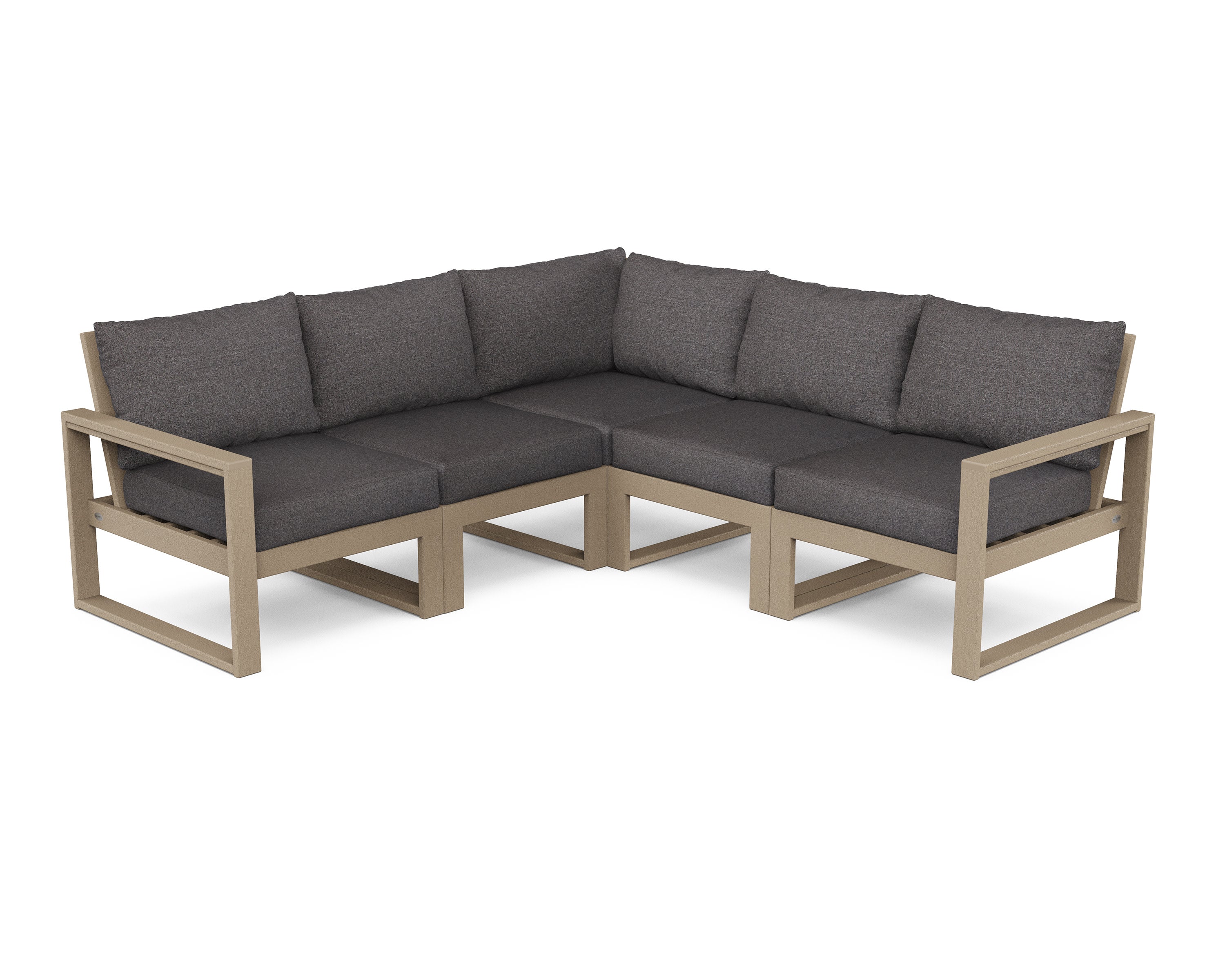 EDGE 5-Piece Modular Deep Seating Set in Vintage Sahara / Ash Charcoal
