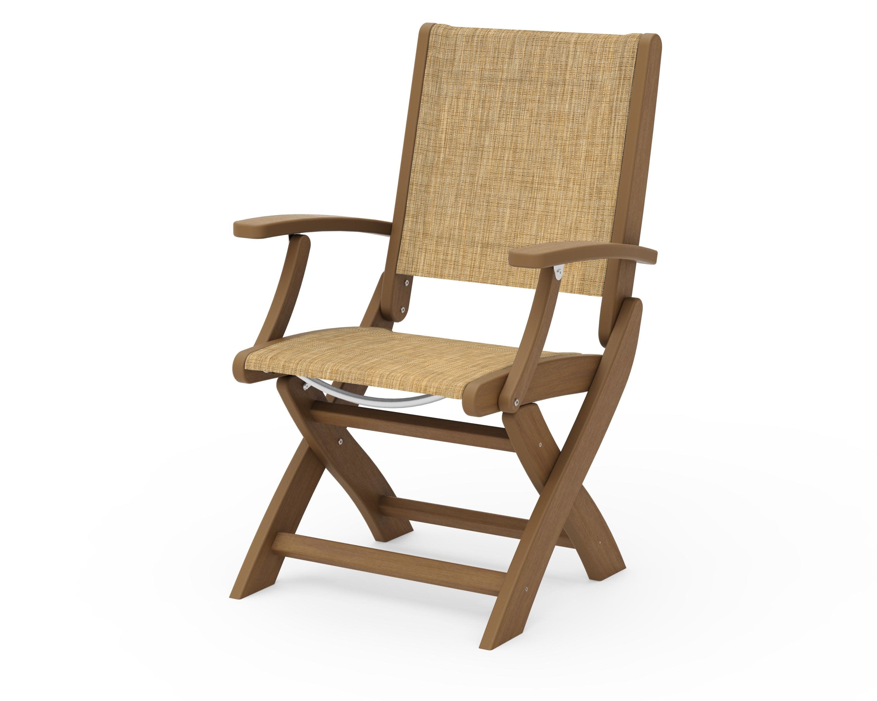 Coastal Folding Chair in Natural / Burlap Sling