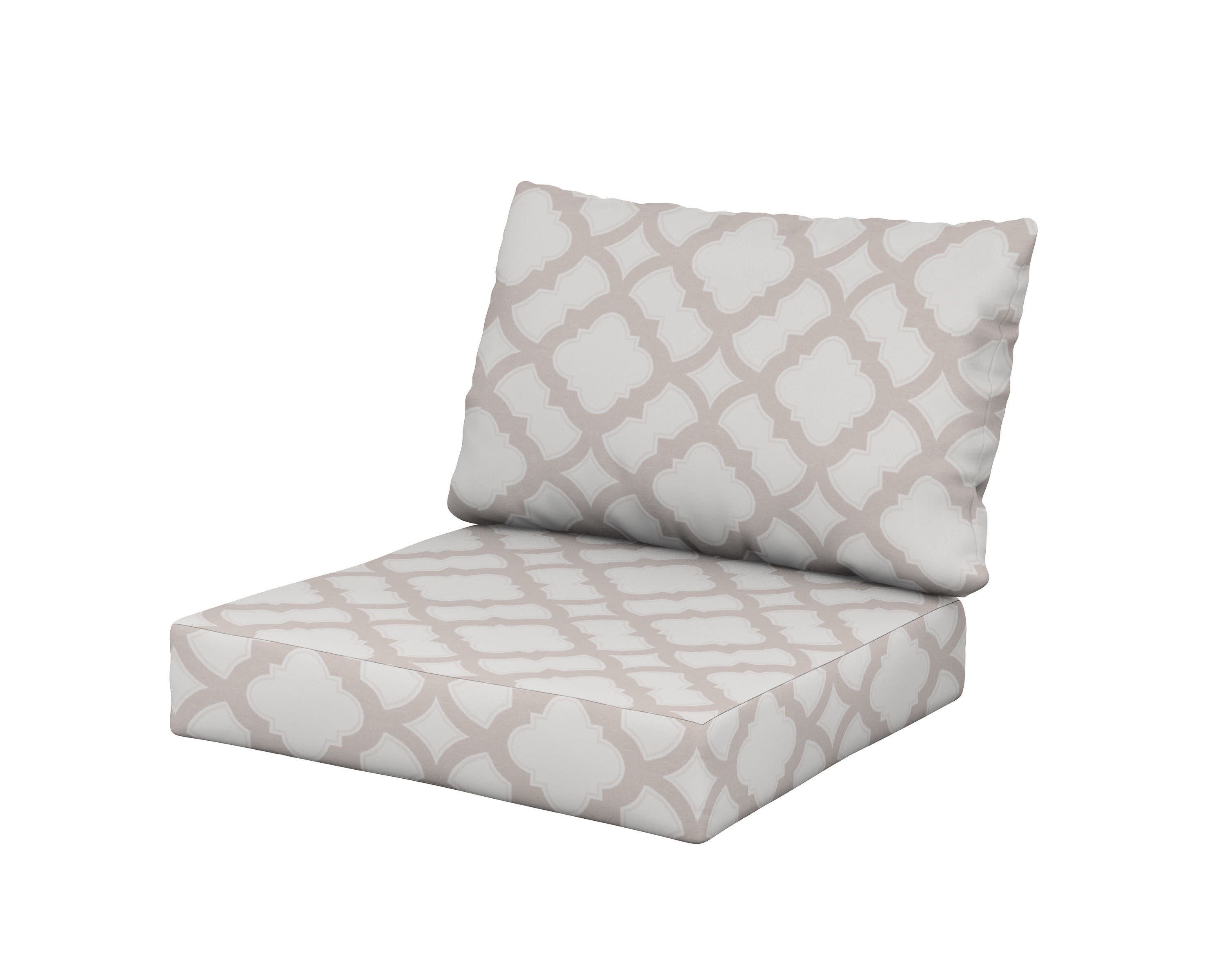 Modular Cushion in Trellis Dune Burlap