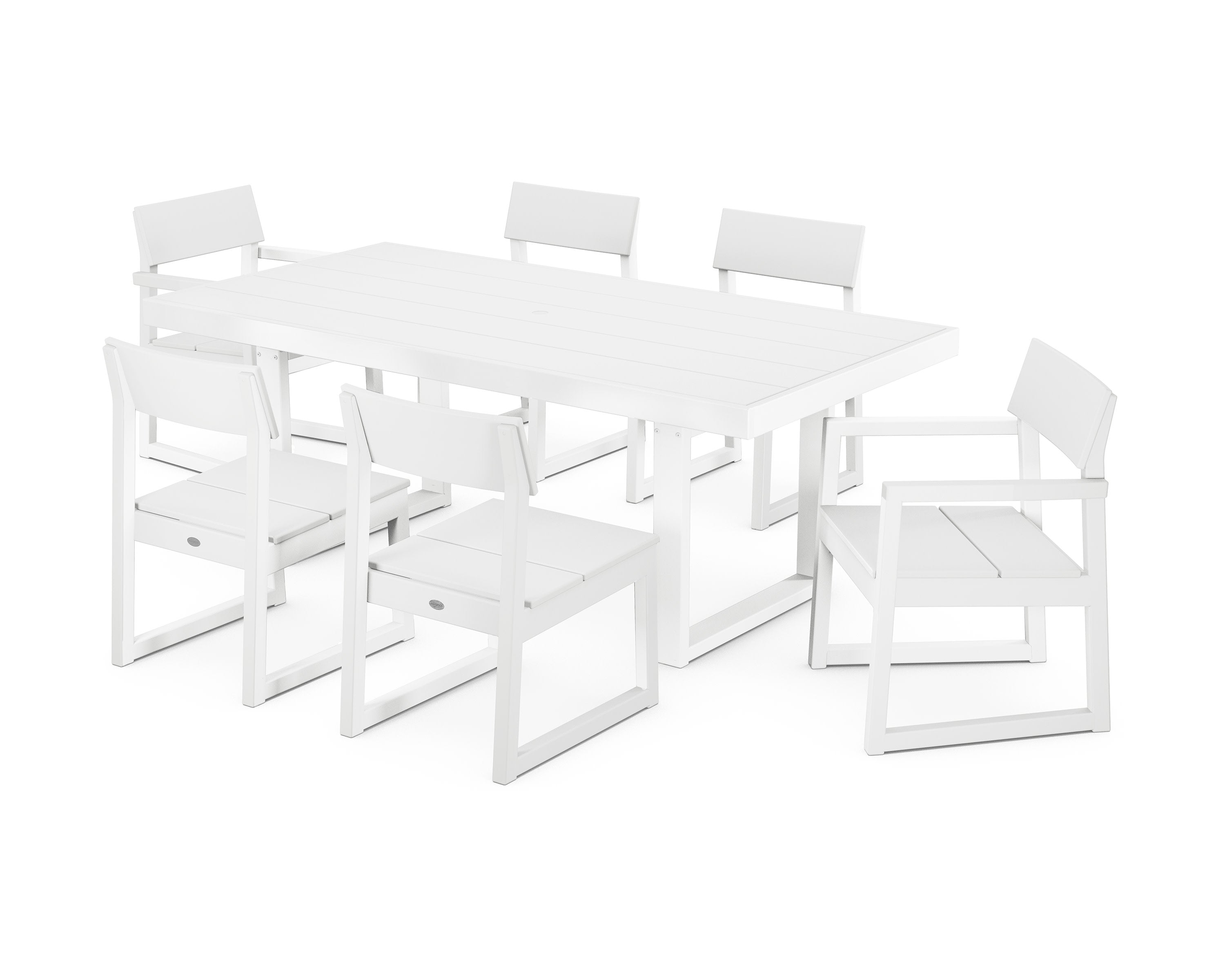 EDGE 7-Piece Dining Set in White
