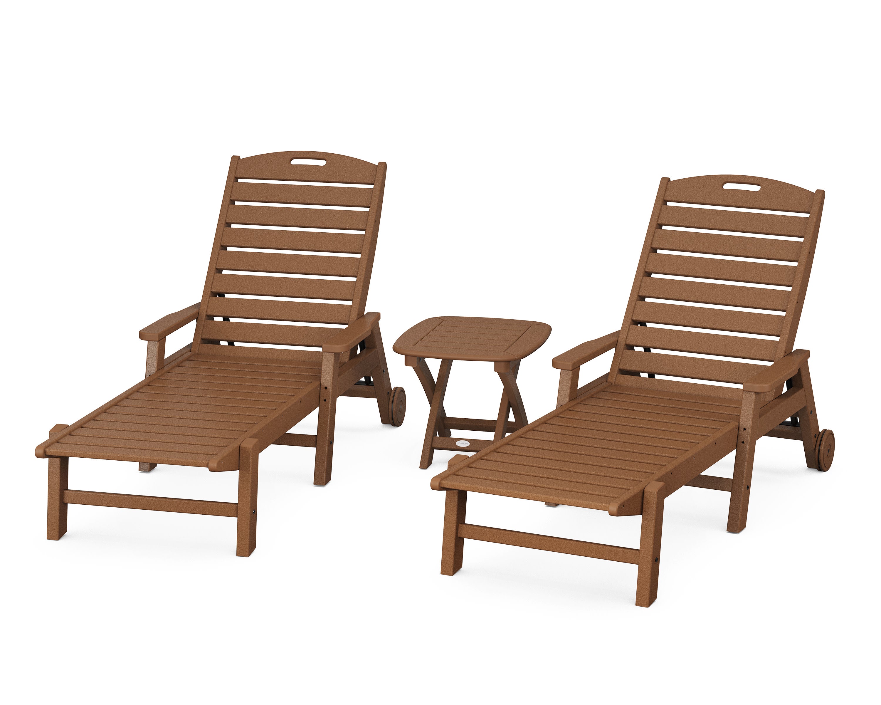 Nautical 3-Piece Chaise Set in Teak