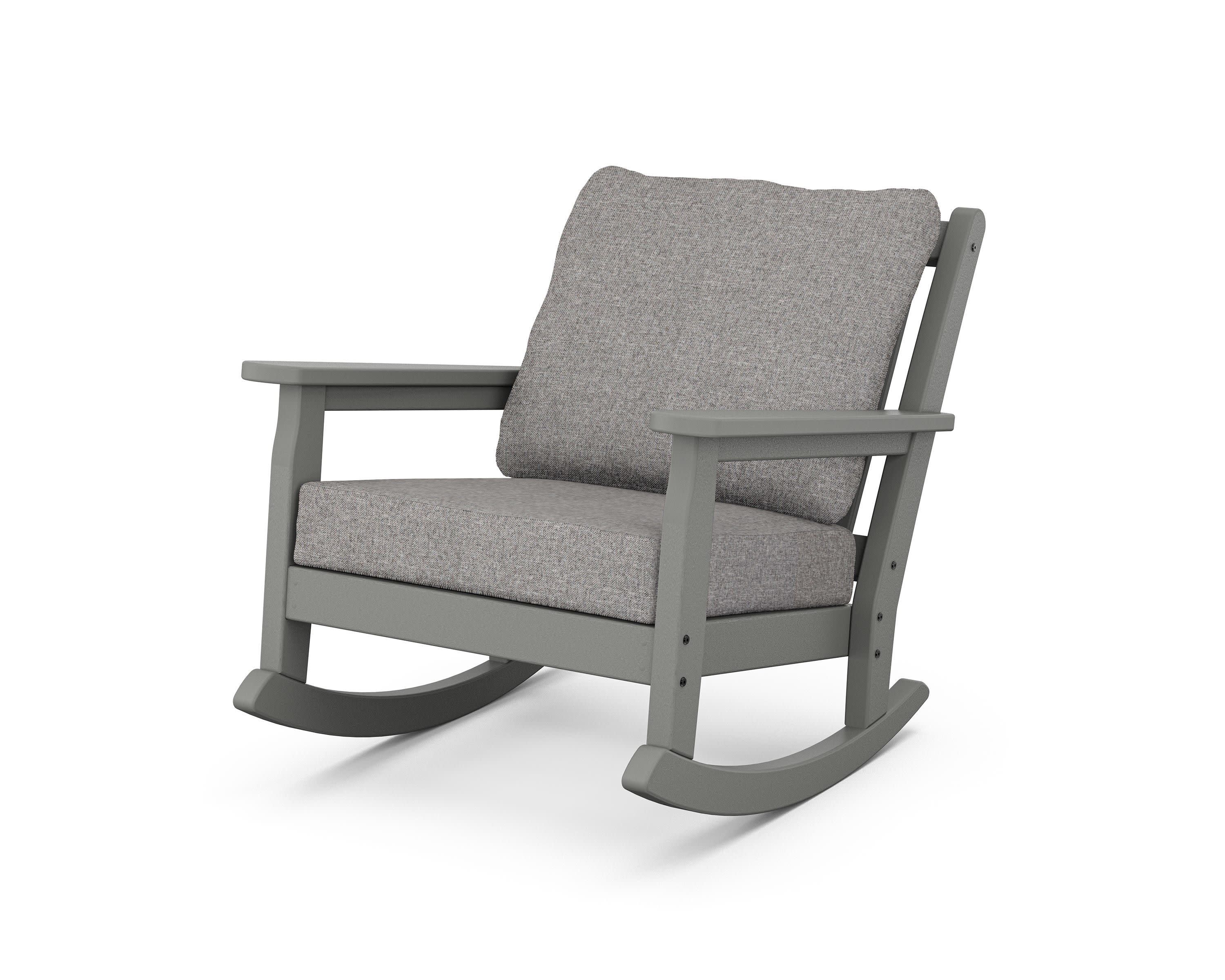 Chippendale Deep Seating Rocking Chair in Slate Grey / Grey Mist