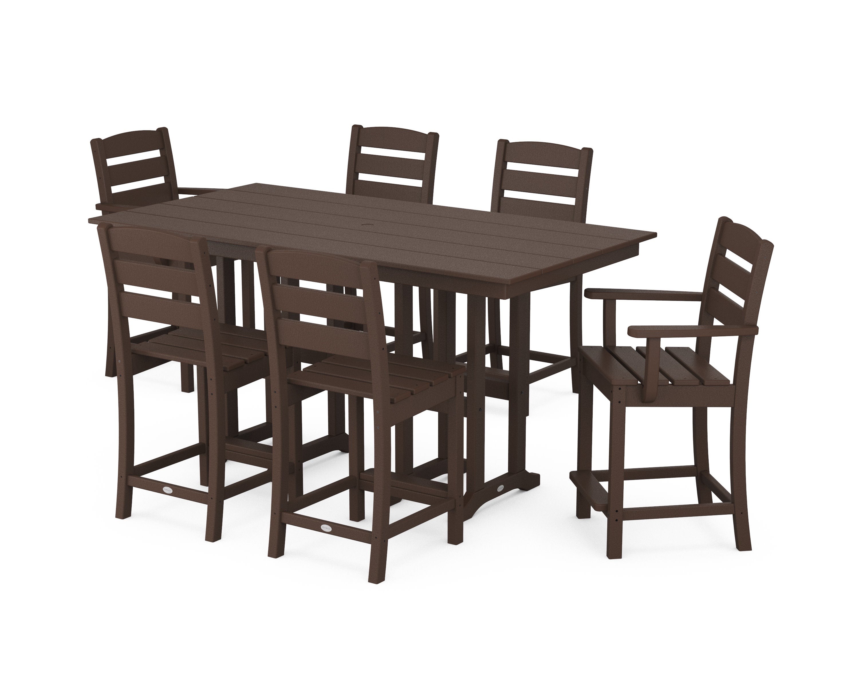 Lakeside 7-Piece Counter Set in Mahogany