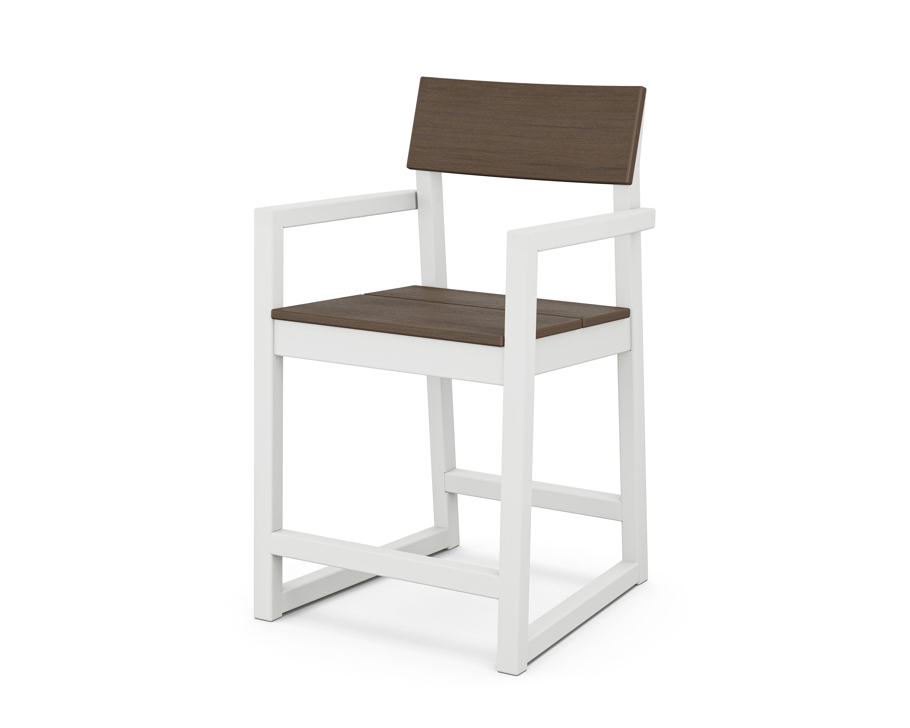 EDGE Counter Arm Chair in White / Kona