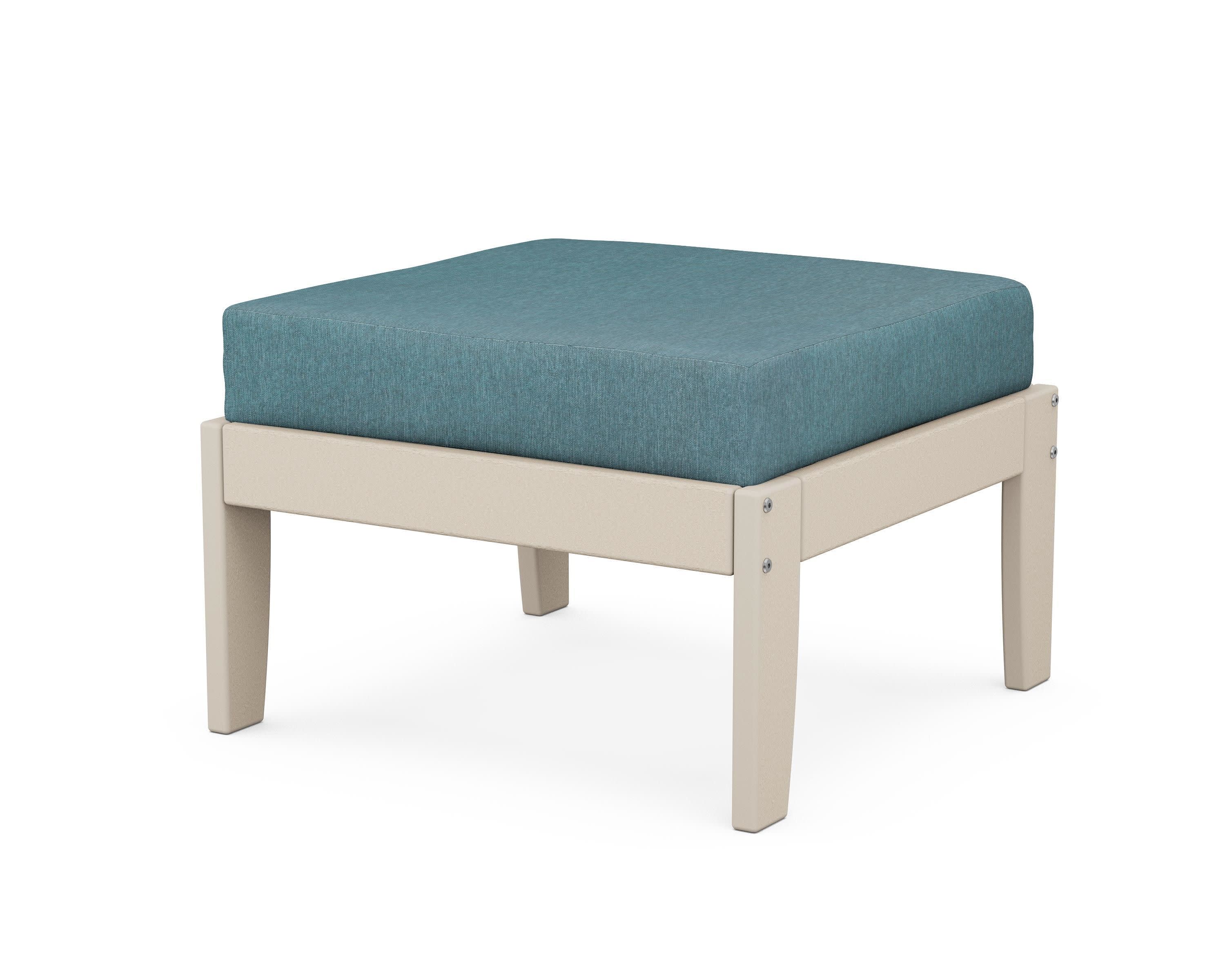 Modular Ottoman - Classic in Sand / Ocean Teal