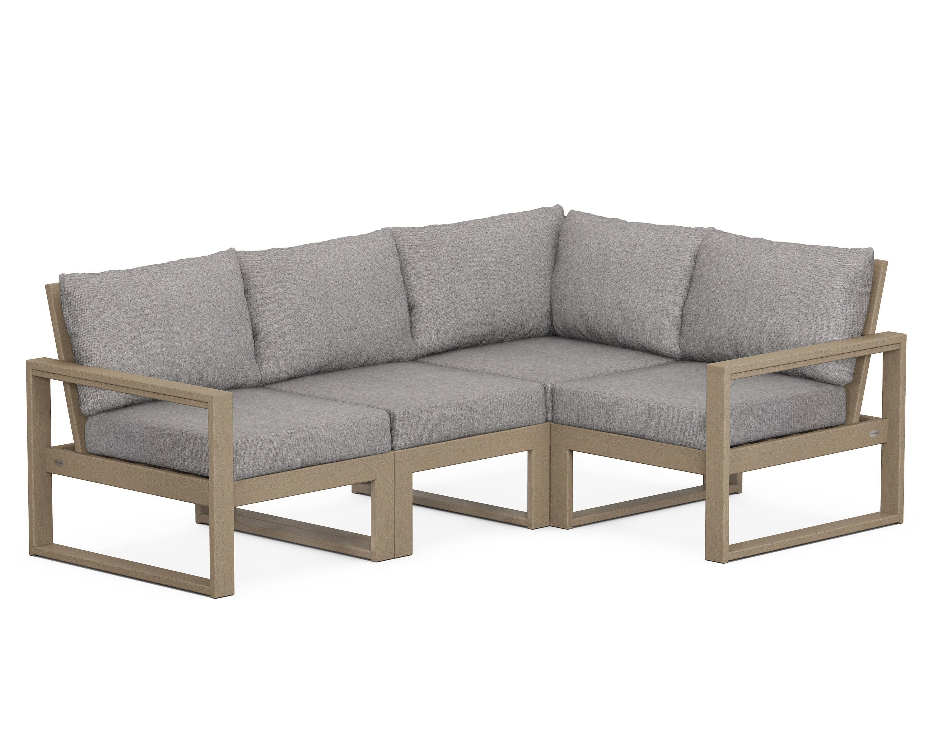 EDGE 4-Piece Modular Deep Seating Set in Vintage Sahara / Grey Mist