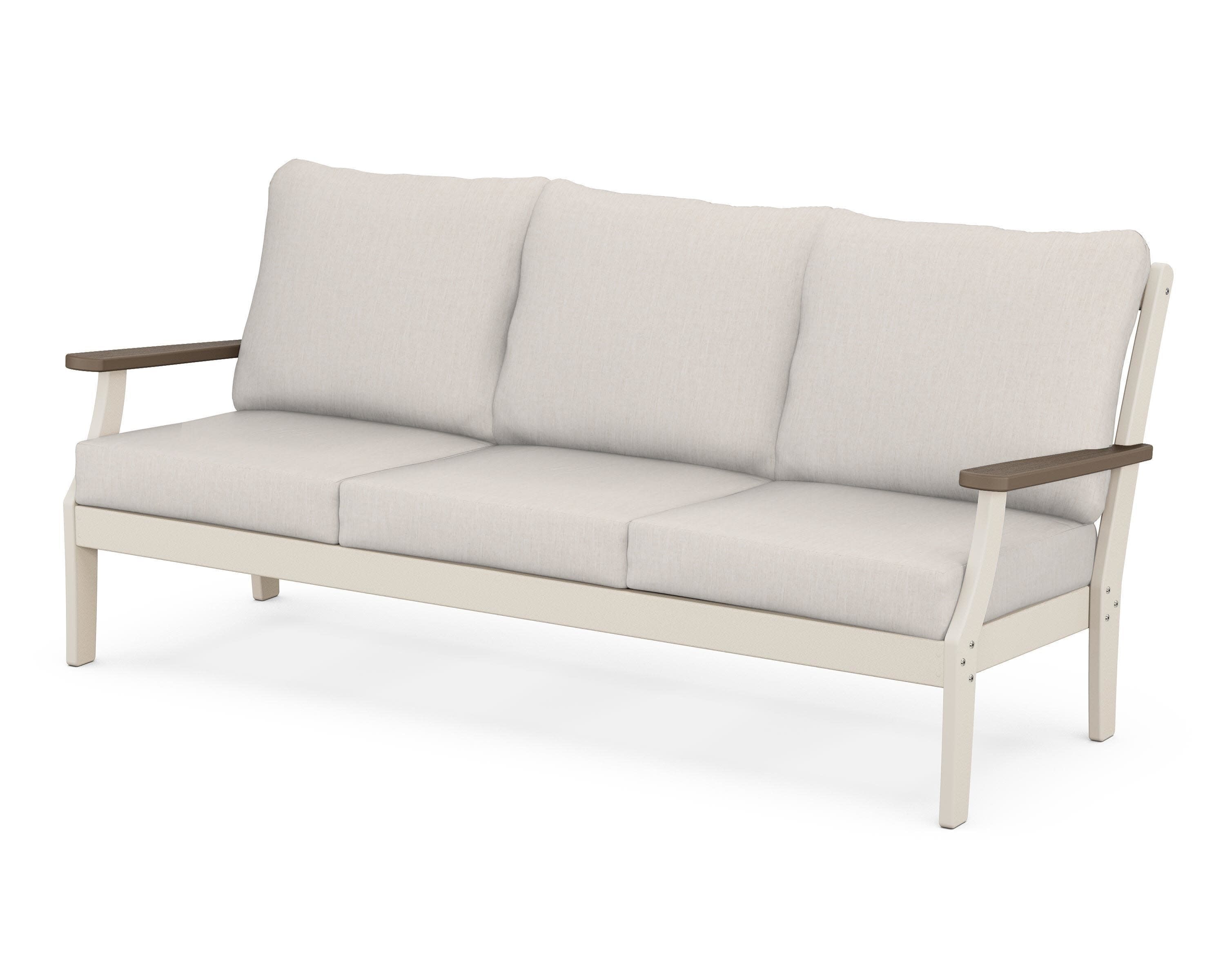 Braxton Deep Seating Sofa in Sand / Kona / Cast Ash