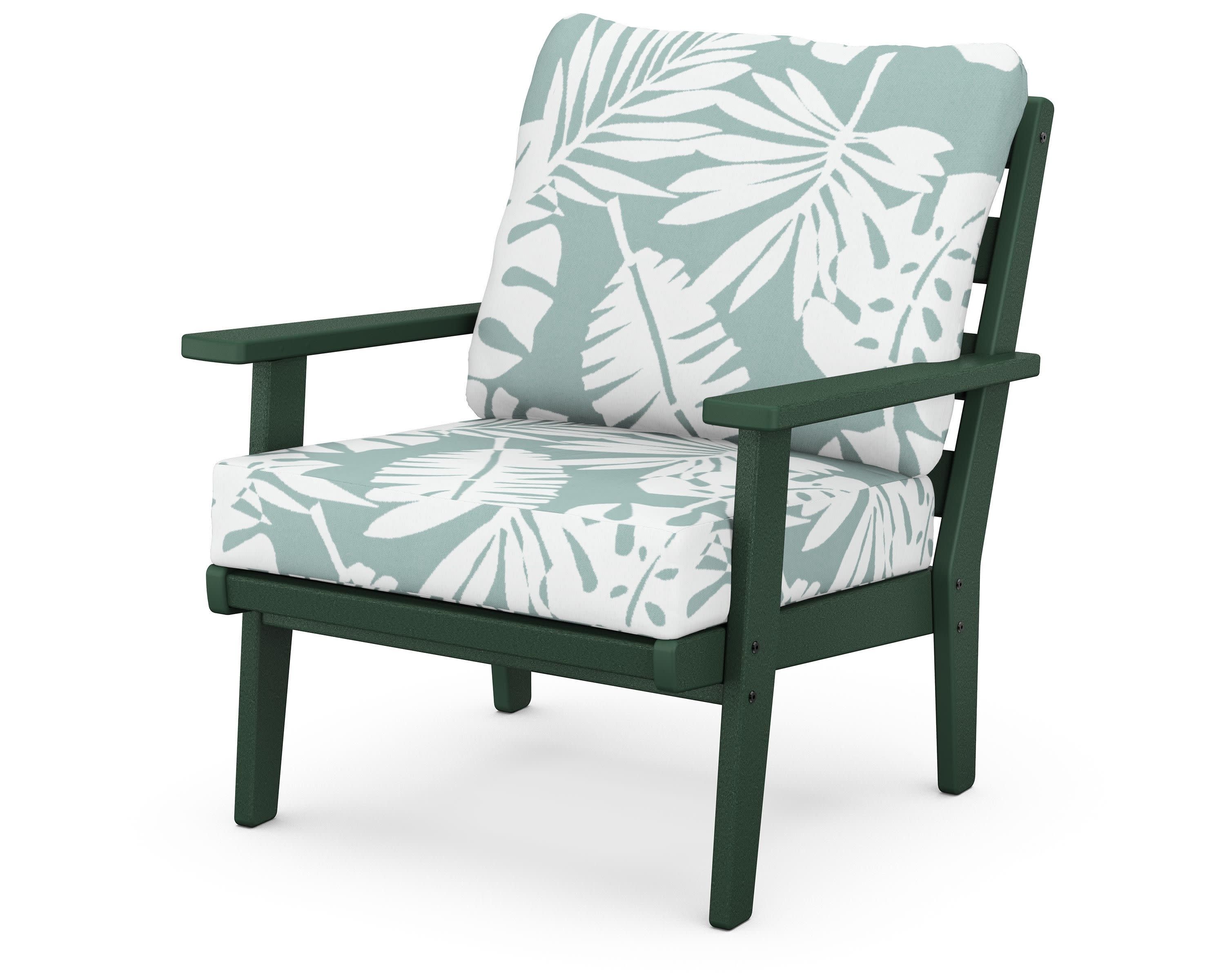 Grant Park Deep Seating Chair in Green / Leaf Glacier Spa
