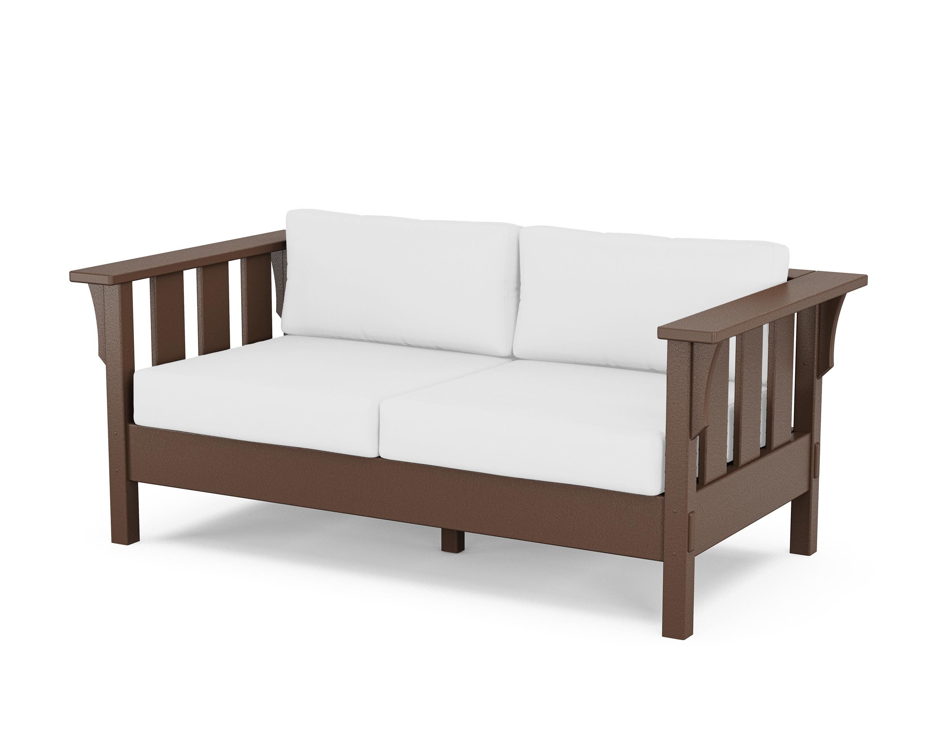 Acadia Deep Seating Loveseat in Mahogany / Natural