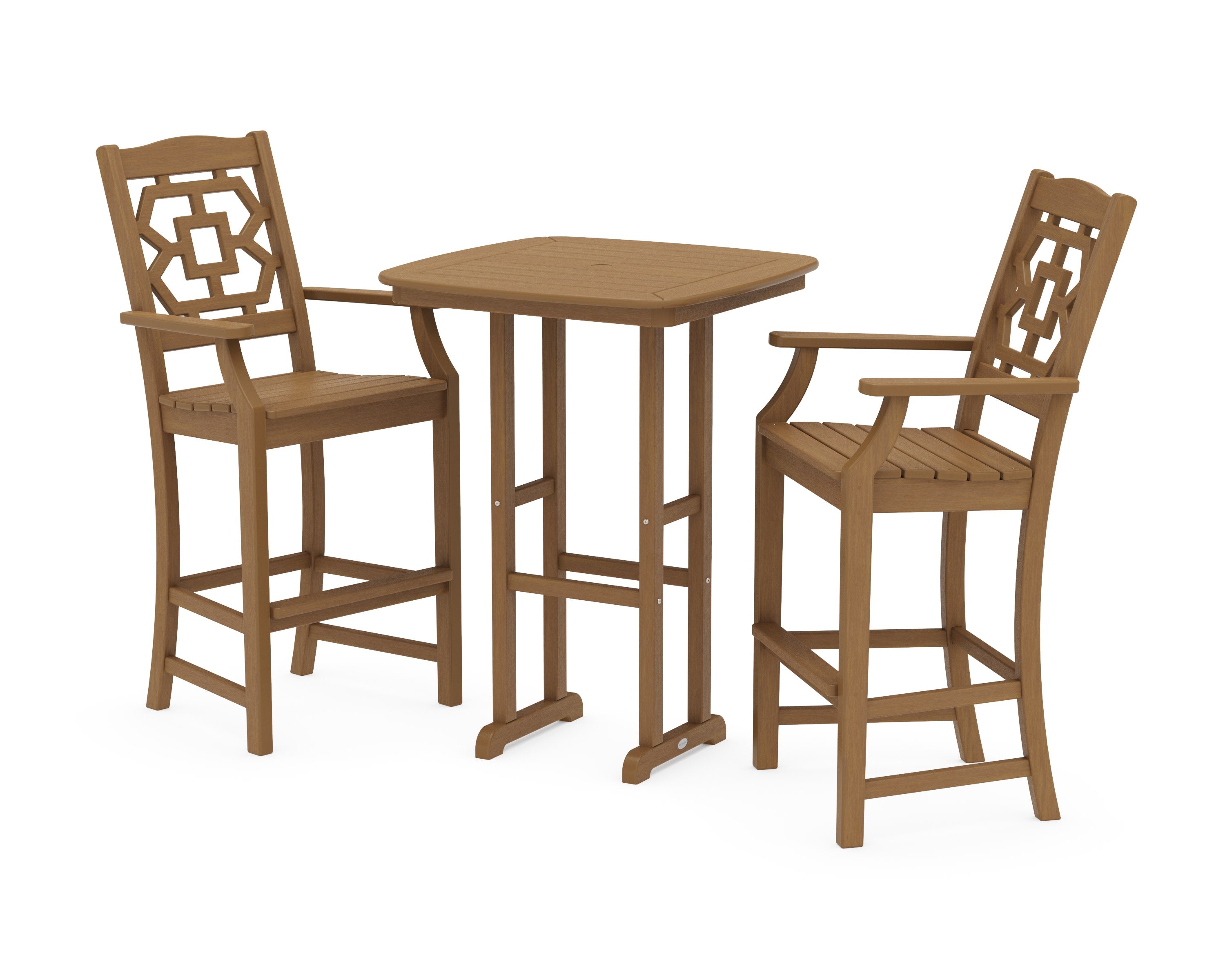 Chinoiserie 3-Piece Bar Set in Natural