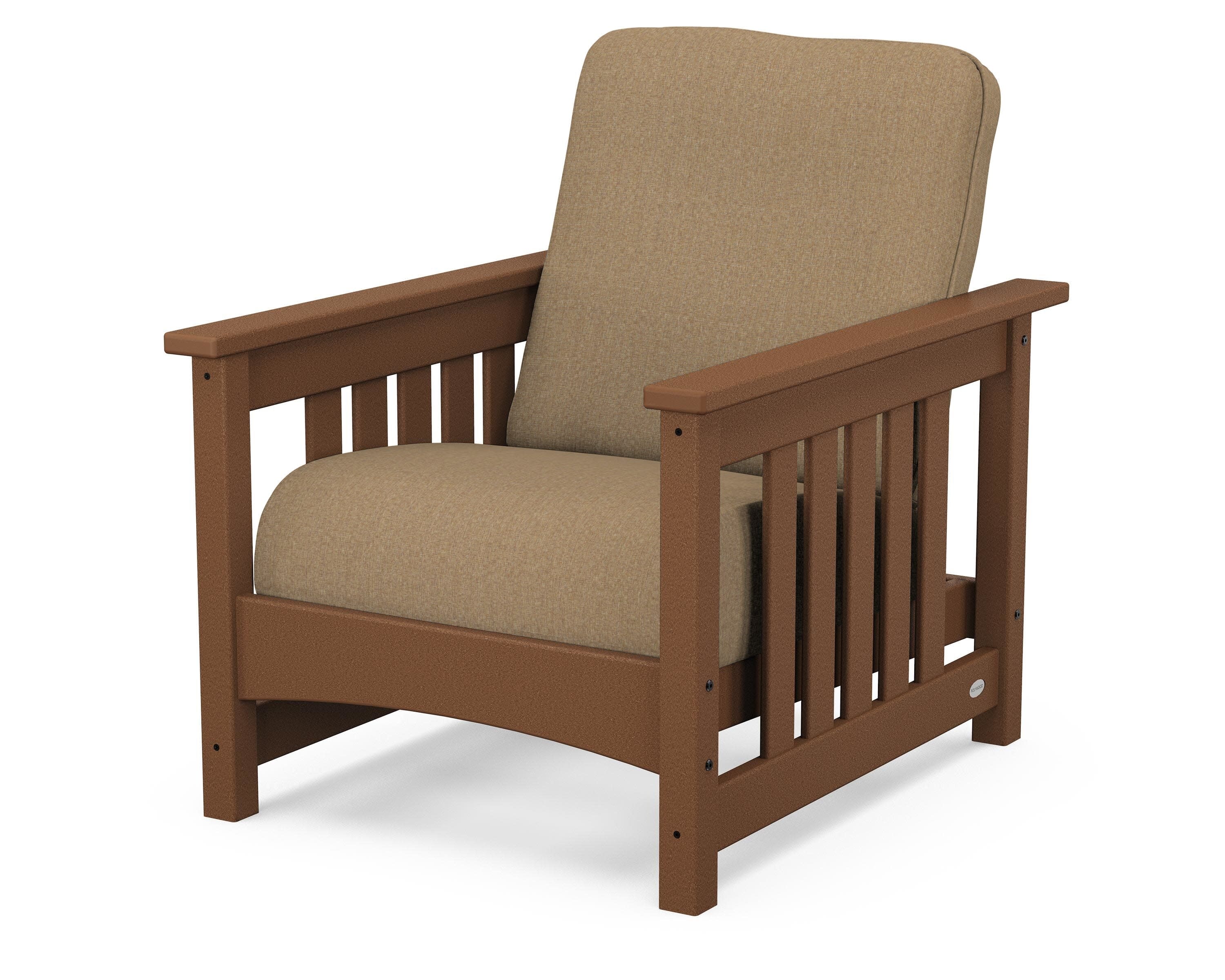 Club Mission Chair in Teak / Sesame